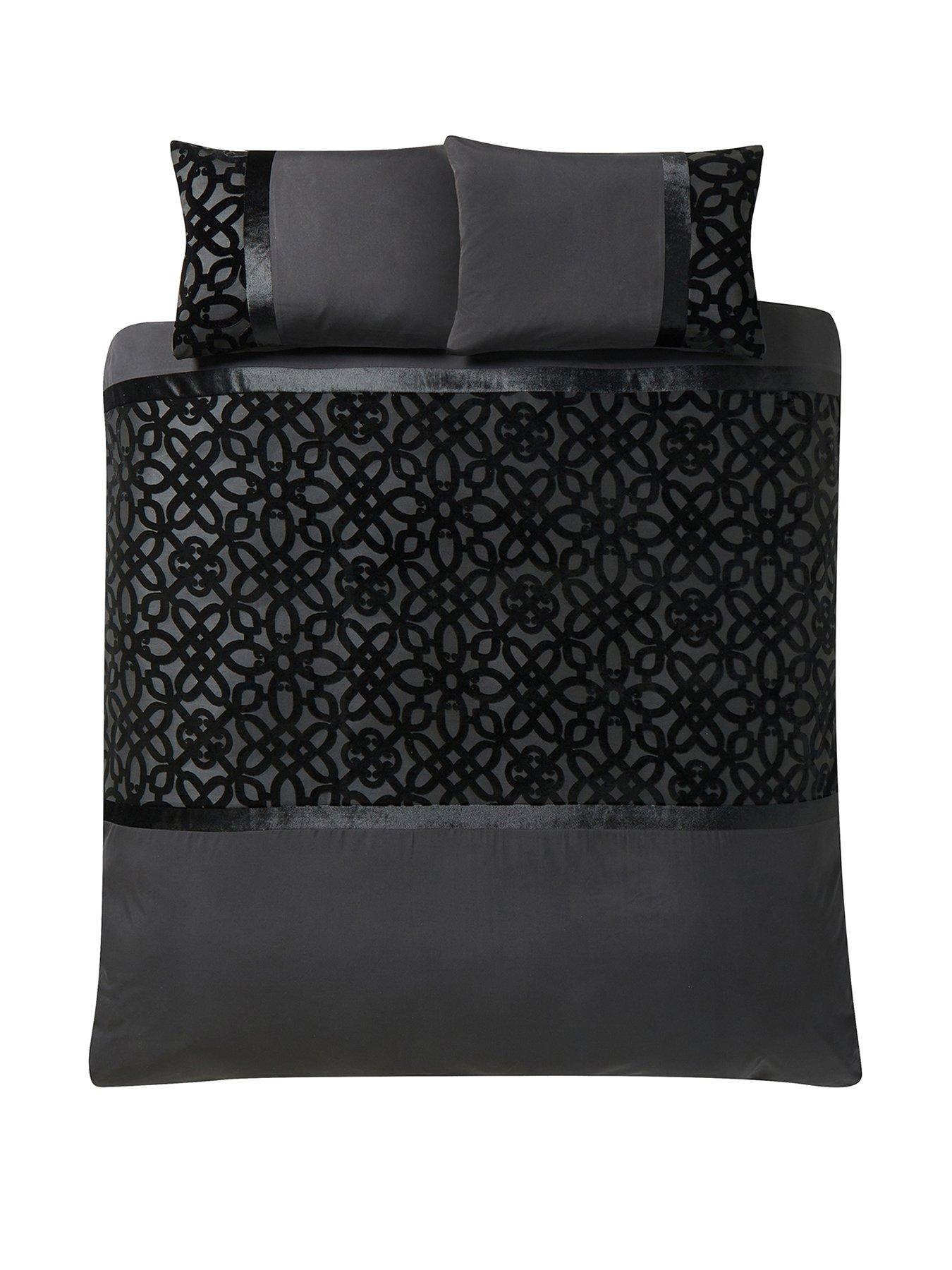 catherine-lansfield-lattice-cut-velvet-duvet-cover-set-in-blackstillFront