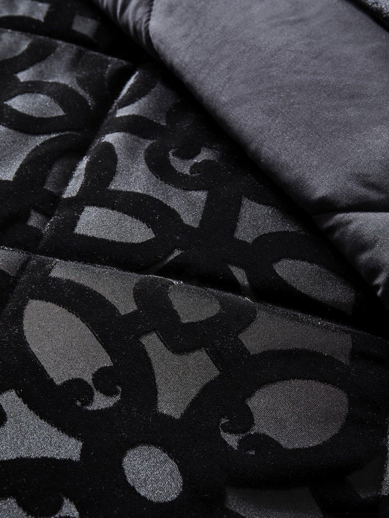 catherine-lansfield-lattice-cut-velvet-bedspread-throw-blackback