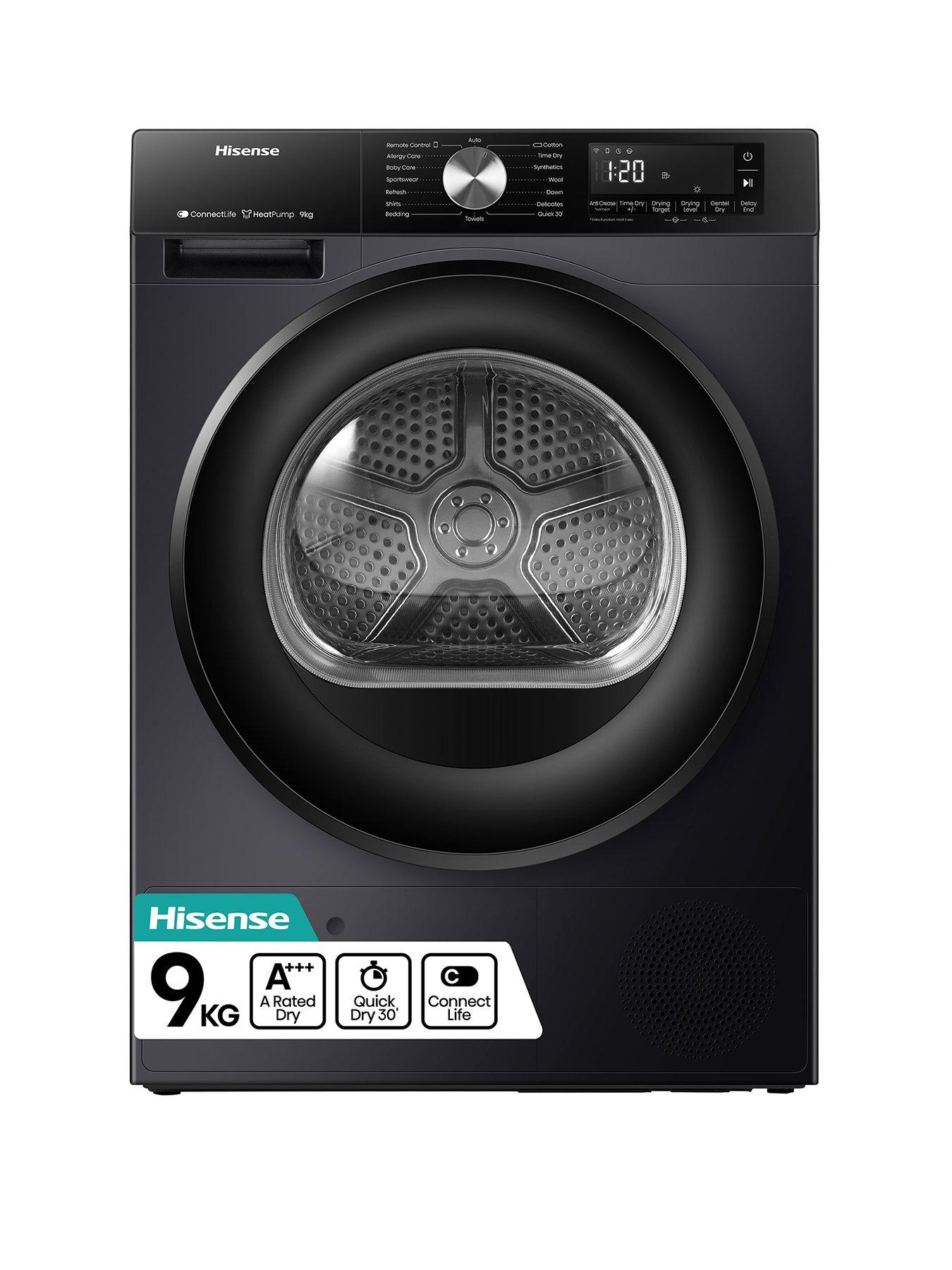 hisense-hisense-3s-series-dh3s902bb3-wifi-enabled-9-kg-a-rated-heat-pump-tumble-dryer--black