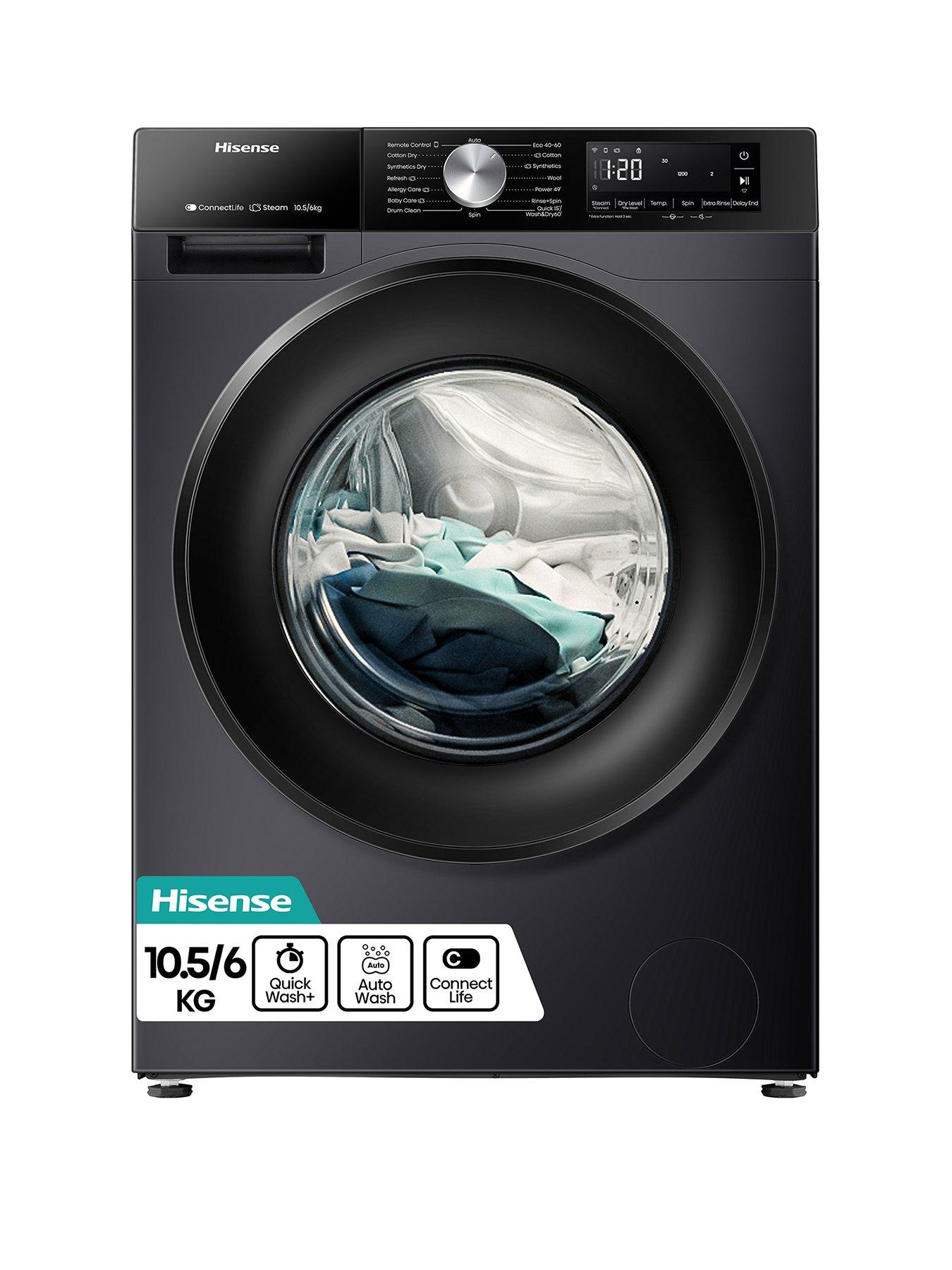 Hisense HISENSE 3S Series WD3S1043BB3 WiFi-enabled 10 kg 1400 Spin Washer Dryer - Black