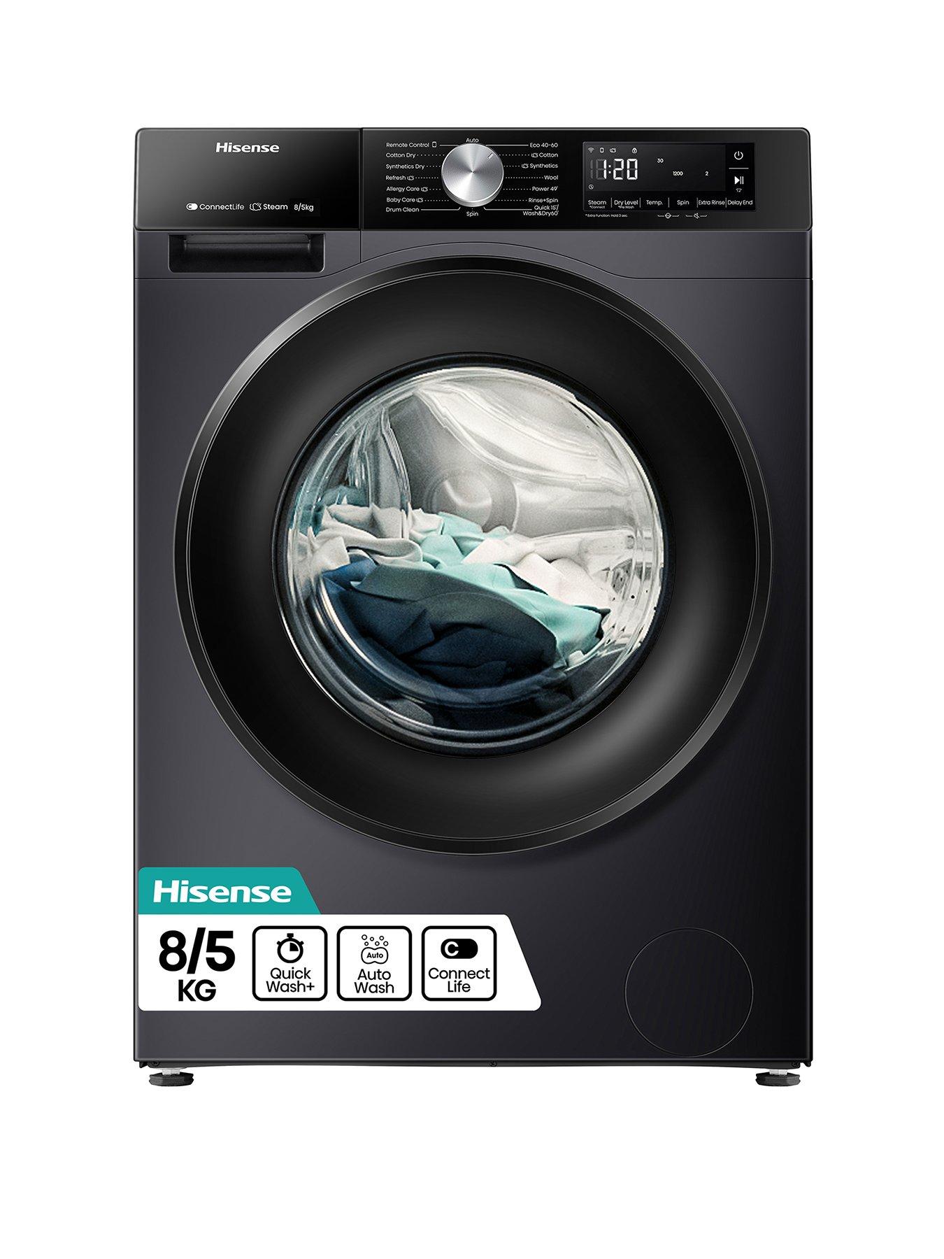 hisense-3s-series-wd3s8043bb3-wifi-enabled-8kg-wash-5kg-dry-1400-spin-washer-dryer-black