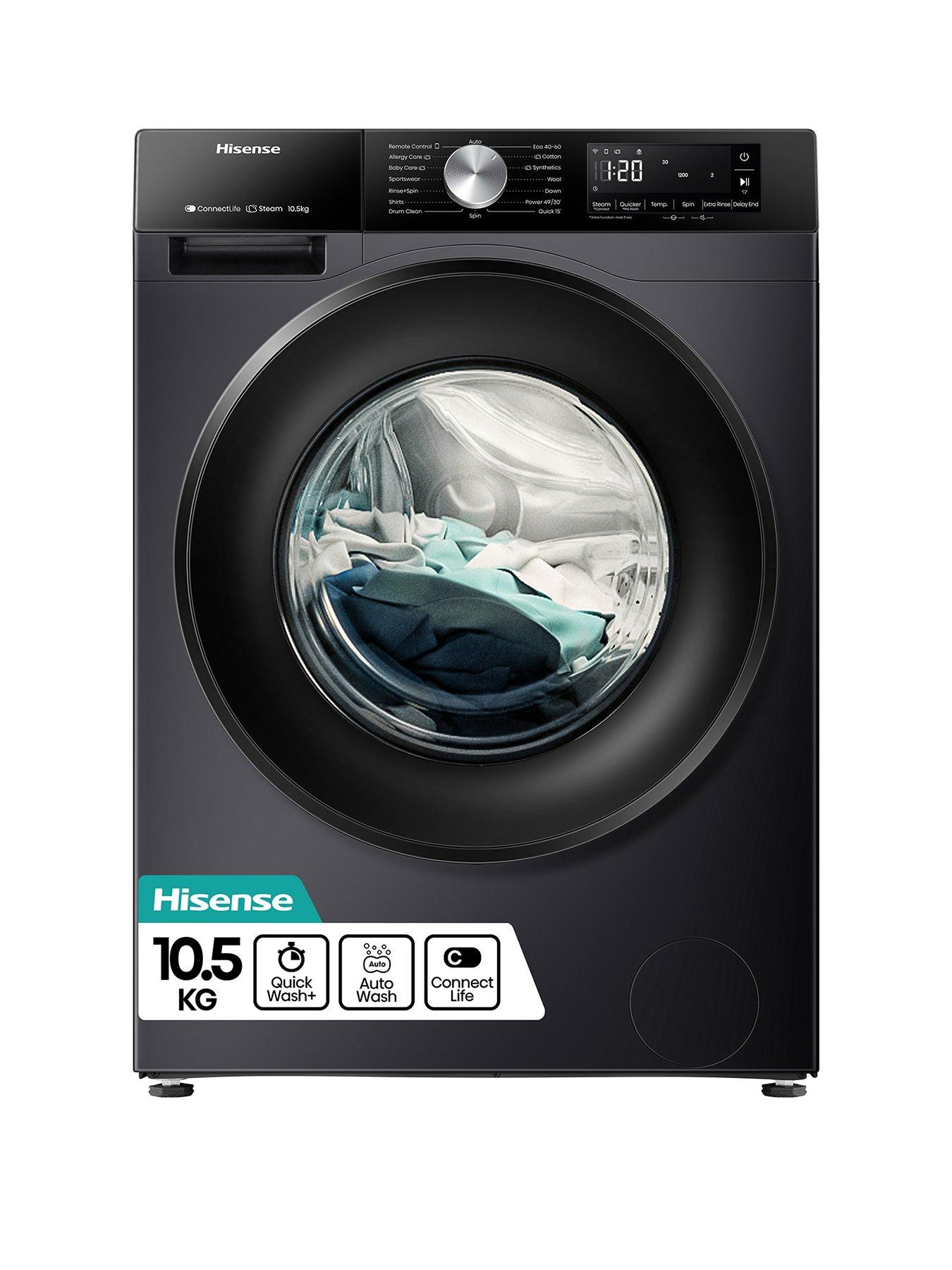 Hisense HISENSE 3S Series WF3S1043BB3 WiFi-enabled 10 kg 1400 Spin Washing Machine - Black