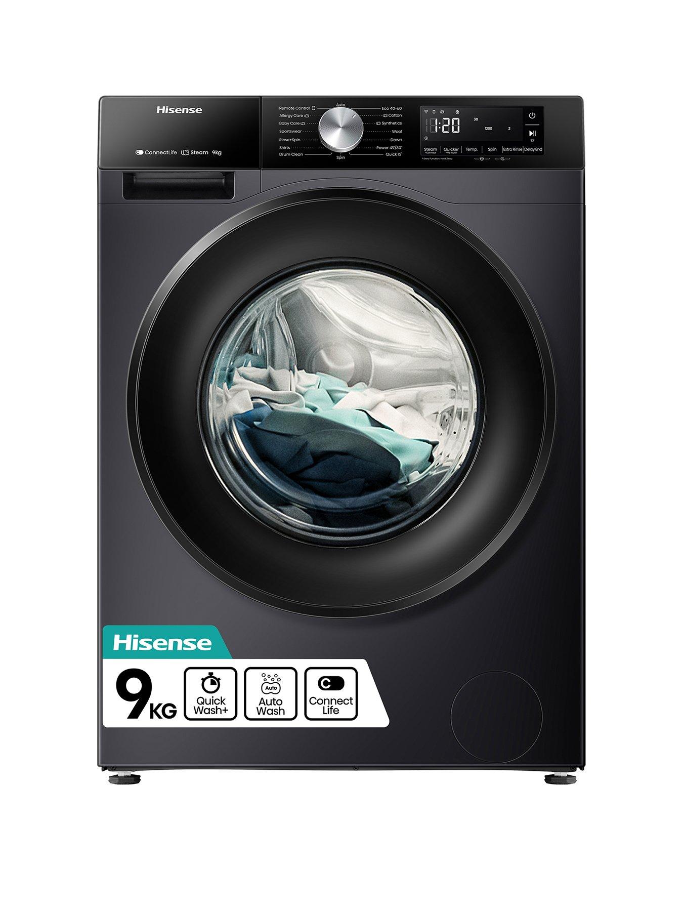 Hisense HISENSE 3S Series WF3S9043BB3 WiFi-enabled 9 kg 1400 Spin Washing Machine - Black