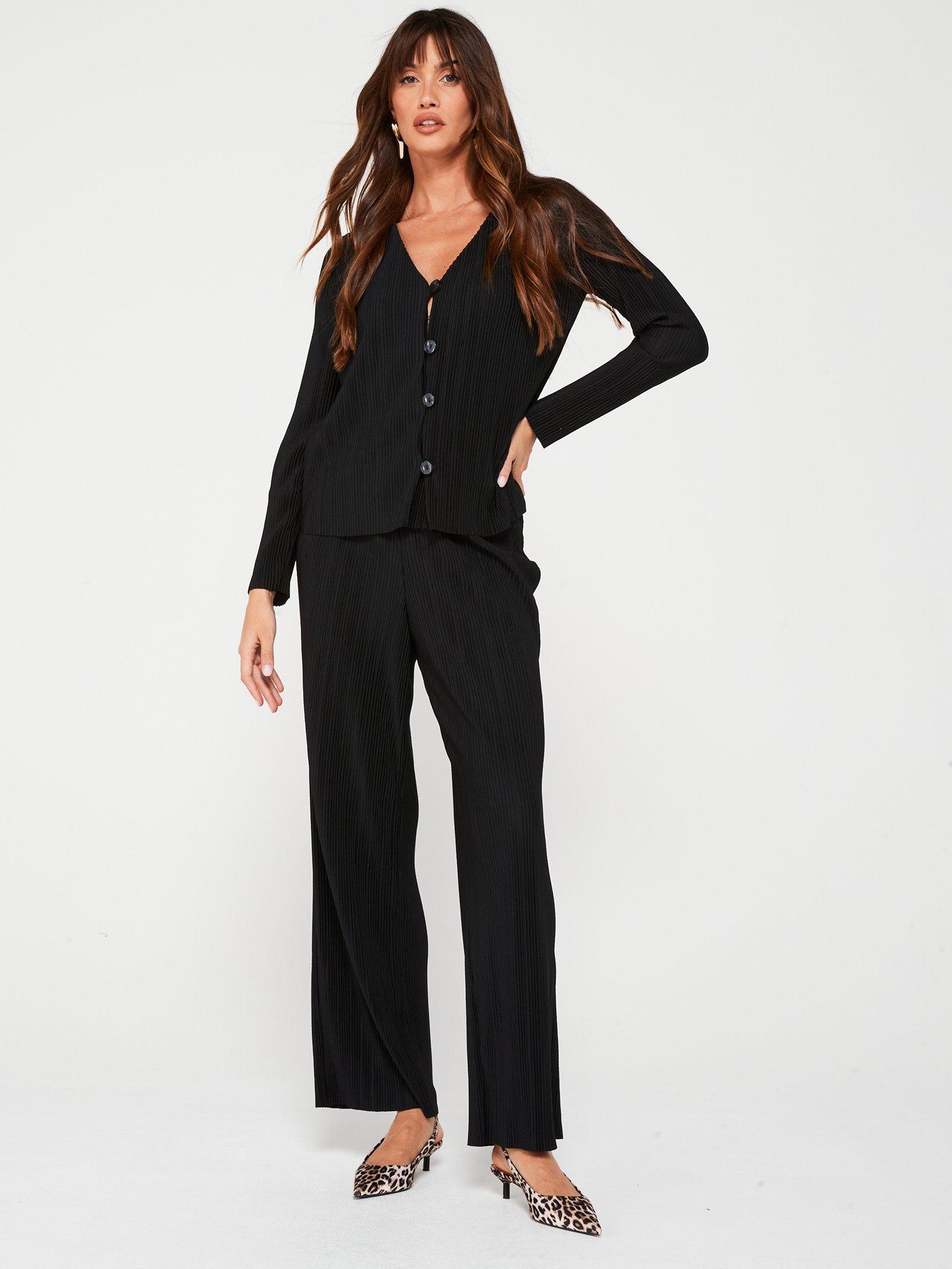 v-by-very-textured-longline-button-up-shirt-co-ord-blackback