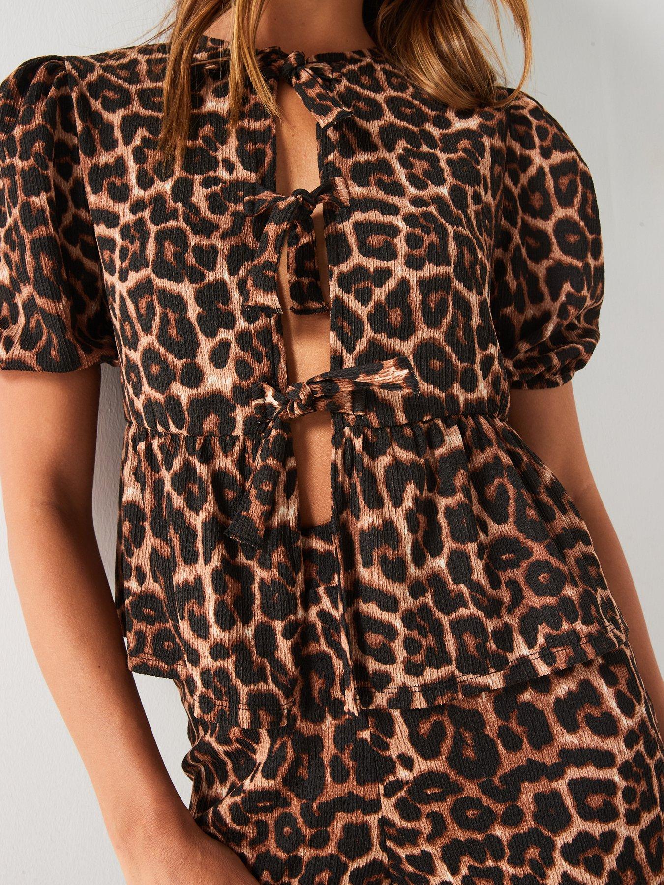 v-by-very-puff-sleeve-tie-detail-top-co-ord-animal-printoutfit