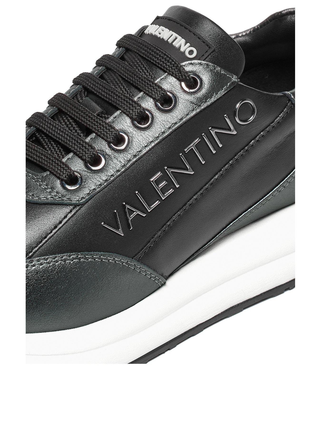 valentino-estia-sneaker-lace-up-blackstillFront