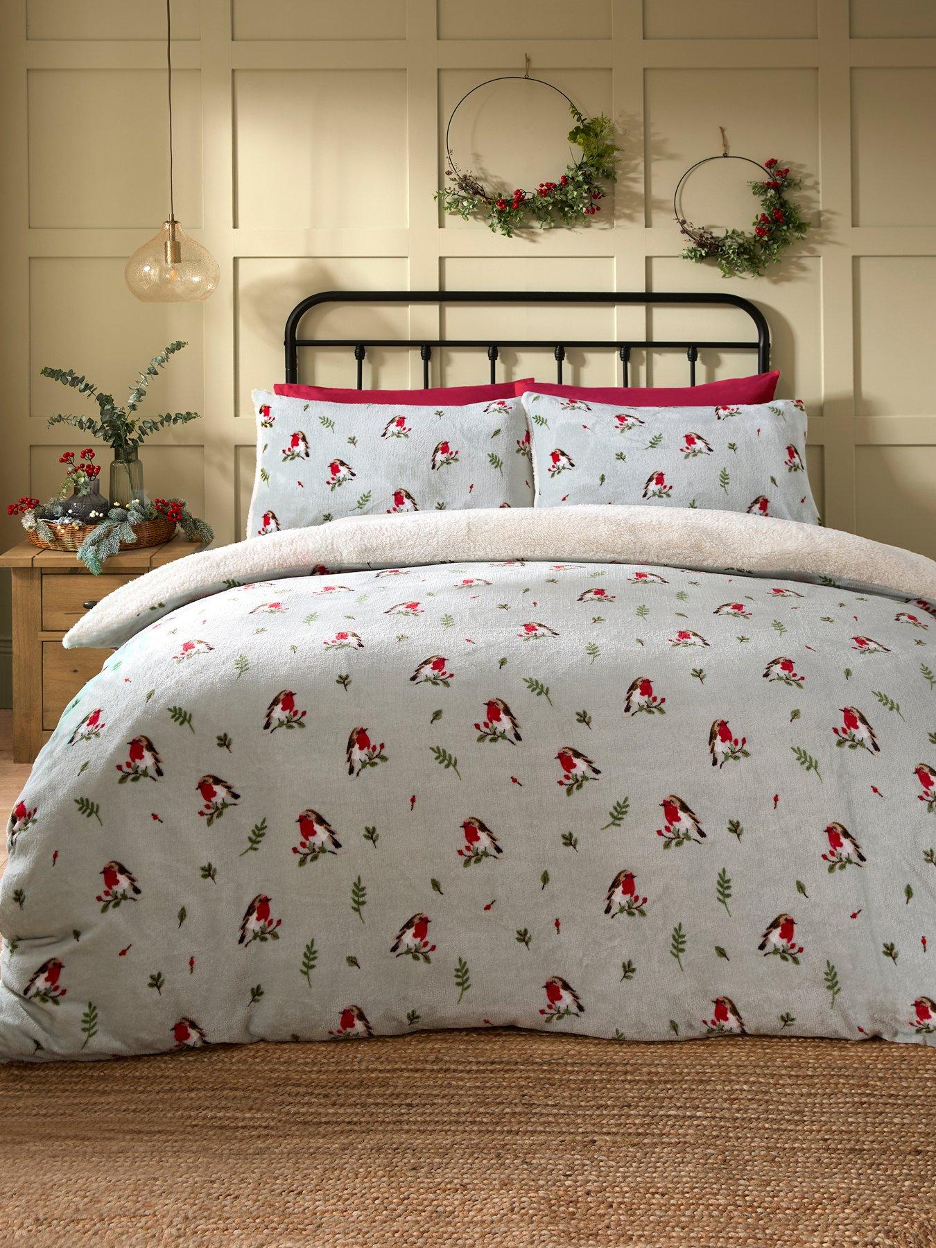 undefined Dreams  &  Drapes Winter Robin Plush Duvet Set - Multi