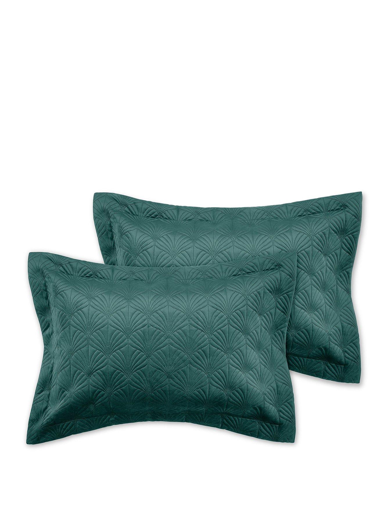 catherine-lansfield-art-deco-pearl-pillow-sham-pair-in-greenstillFront