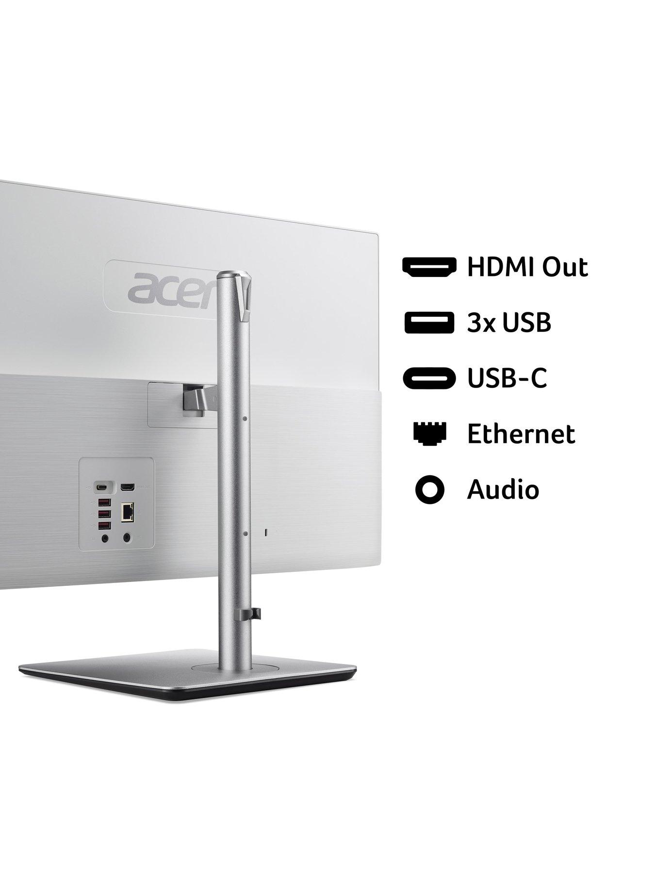 Image 6 of 8 of Acer Acer Aspire - 23.8in - FHD All-In-One Desktop - Intel Core Ultra 5 - 16GB RAM - 1TB SSD - White