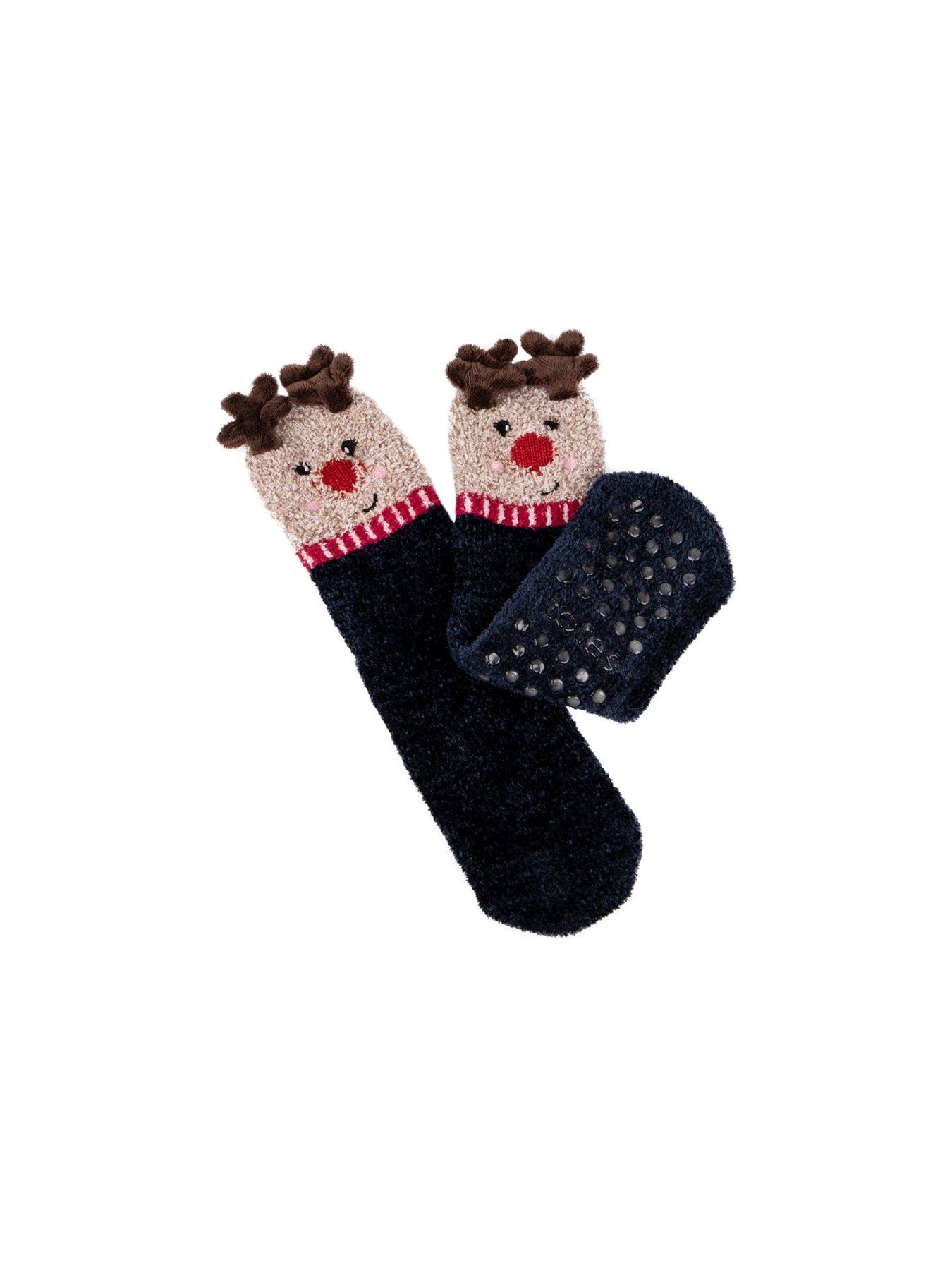 undefined 1pp Novelty Super Soft Slipper-Sox - Print