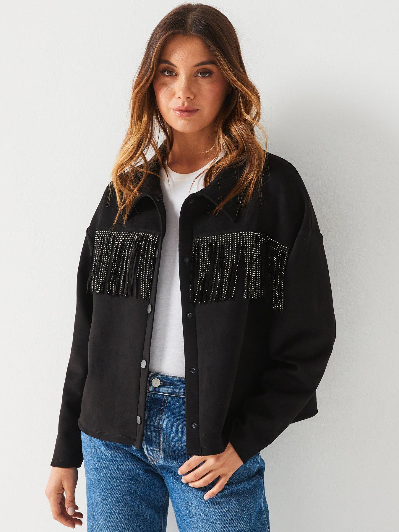 v-by-very-diamonte-fringe-suede-look-shacket-black