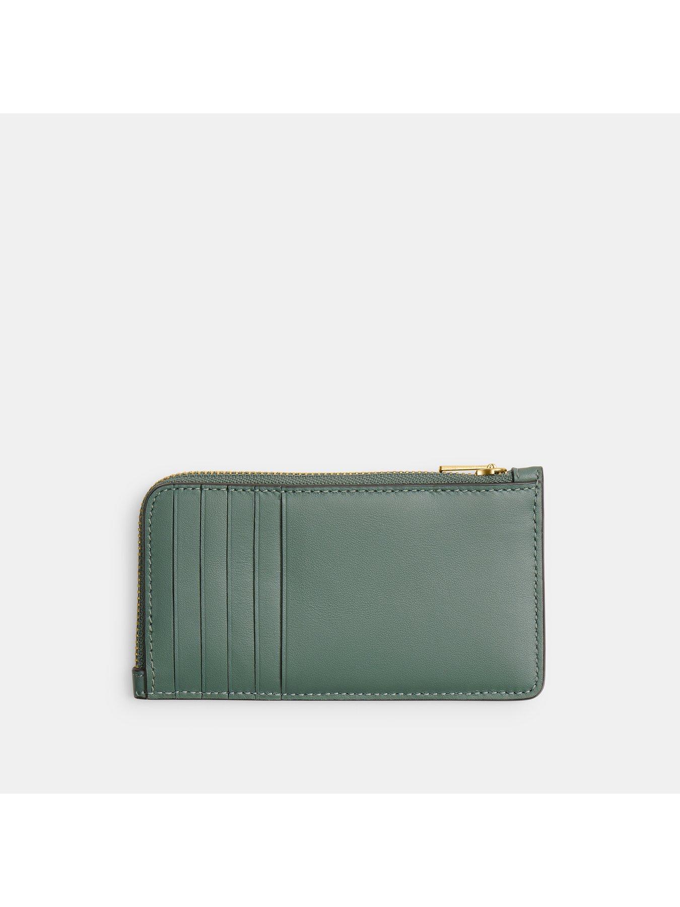 coach-refined-calf-leather-new-york-zip-card-case-light-greenstillFront