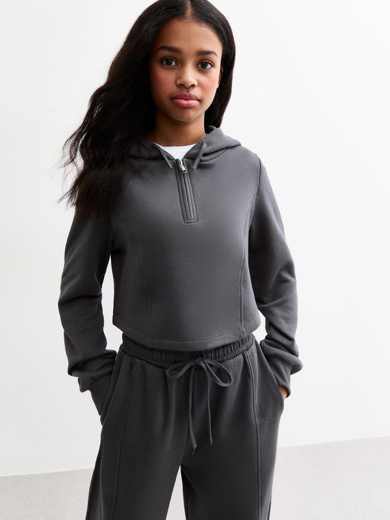 new-look-915-girls-grey-zip-front-jersey-hoodie