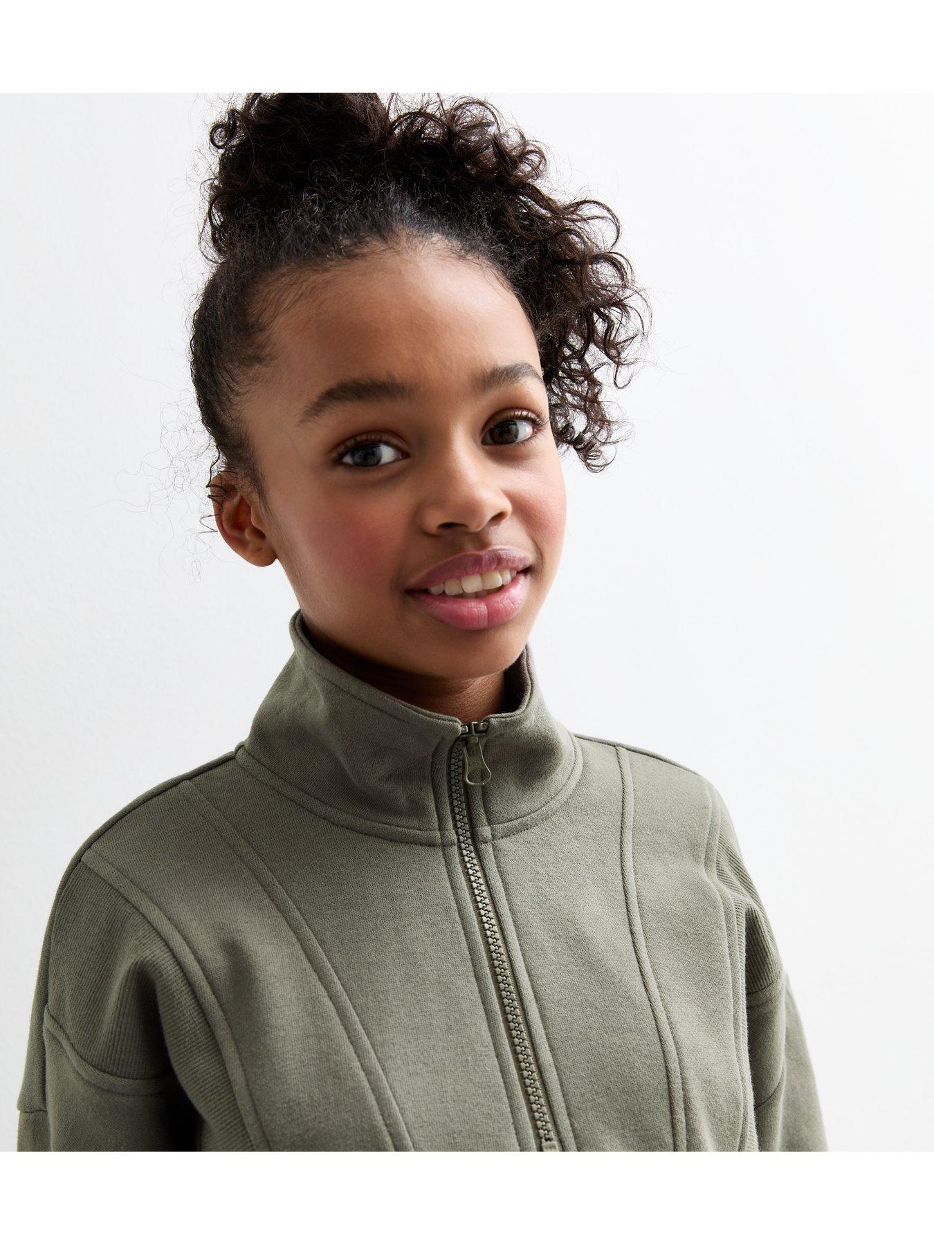 new-look-915-girls-khaki-half-zip-crop-sweatshirtoutfit