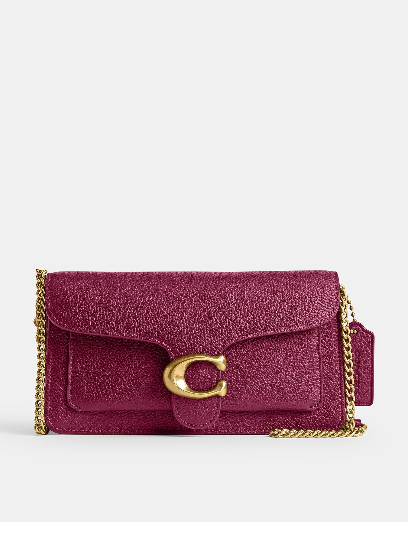 coach-polished-pebble-leather-tabby-chain-clutch-pinkfront