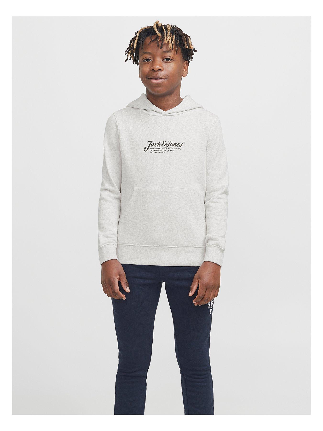 Image of Jack & Jones Junior Boys Beau Sweat Hoodie - Grey