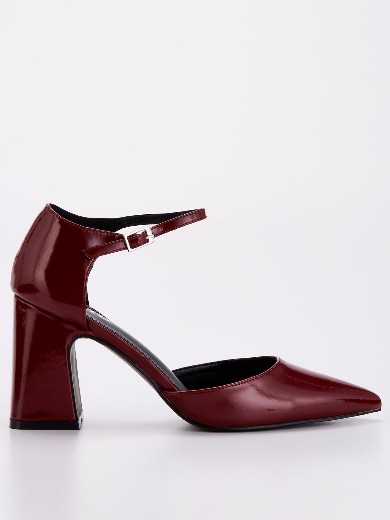 raid-sake-heeled-shoes-burgundy-dark-redfront