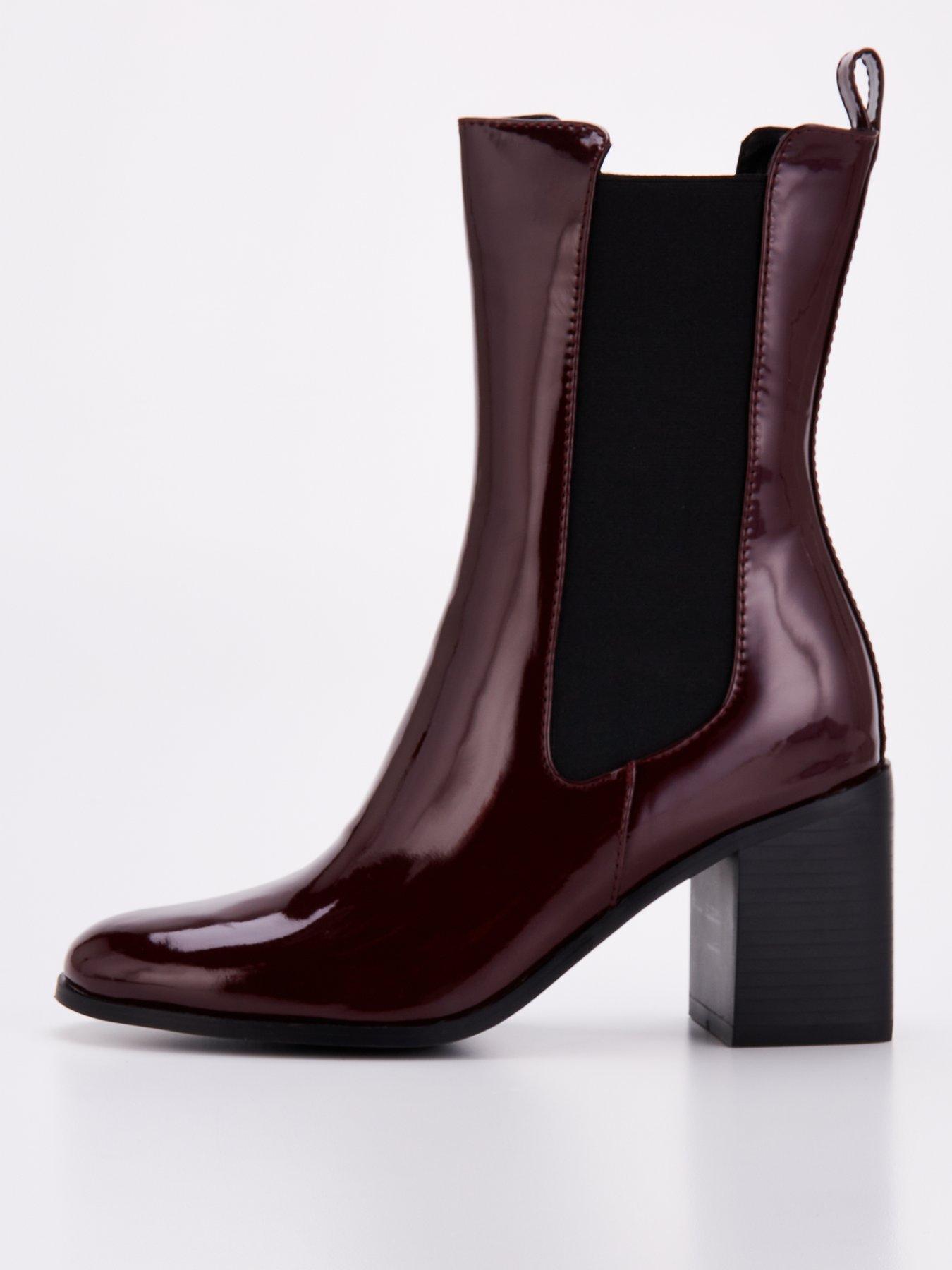 raid-illeana-ankle-boots-burgundy-dark-red