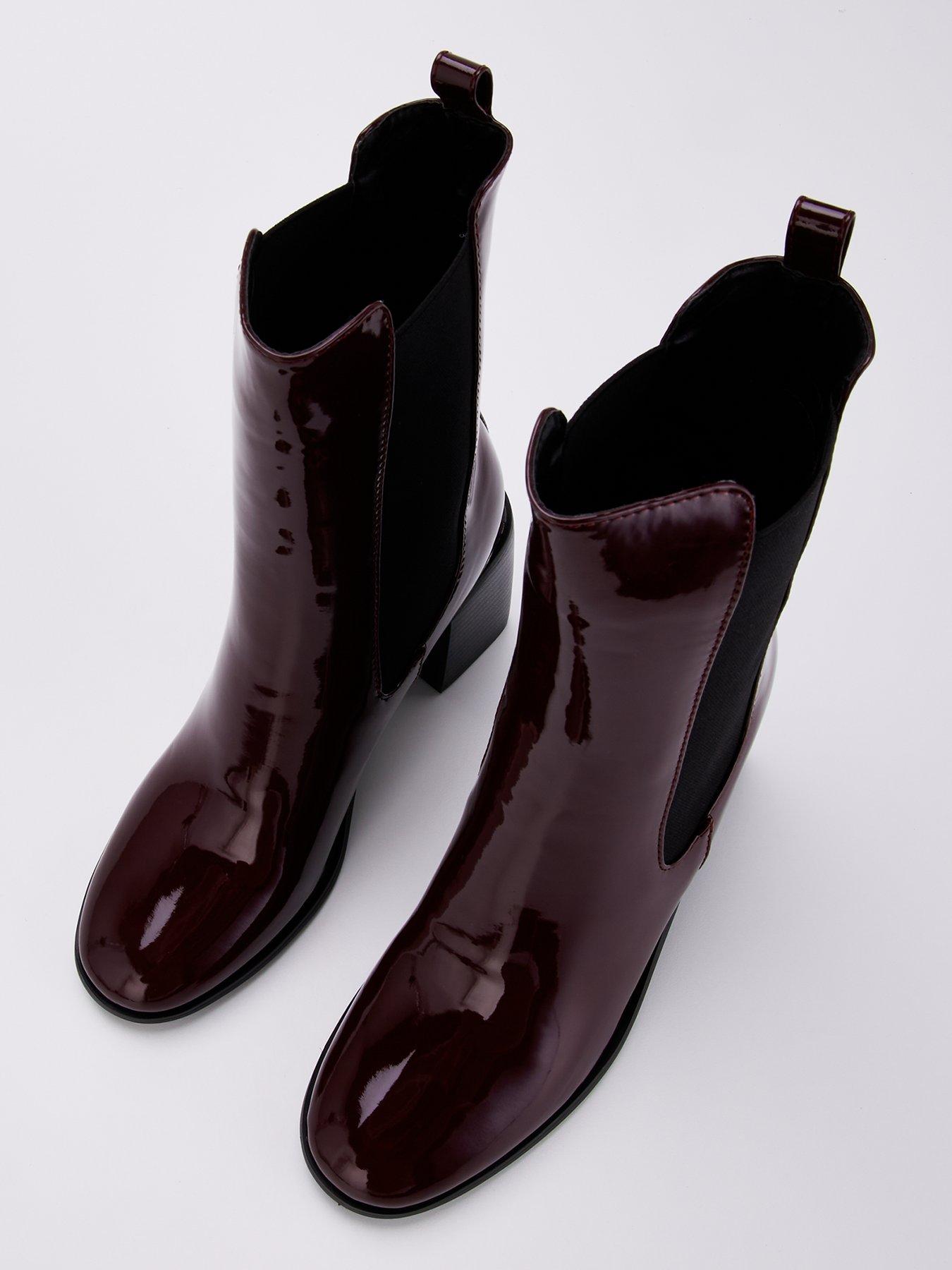 raid-illeana-ankle-boots-burgundy-dark-redoutfit