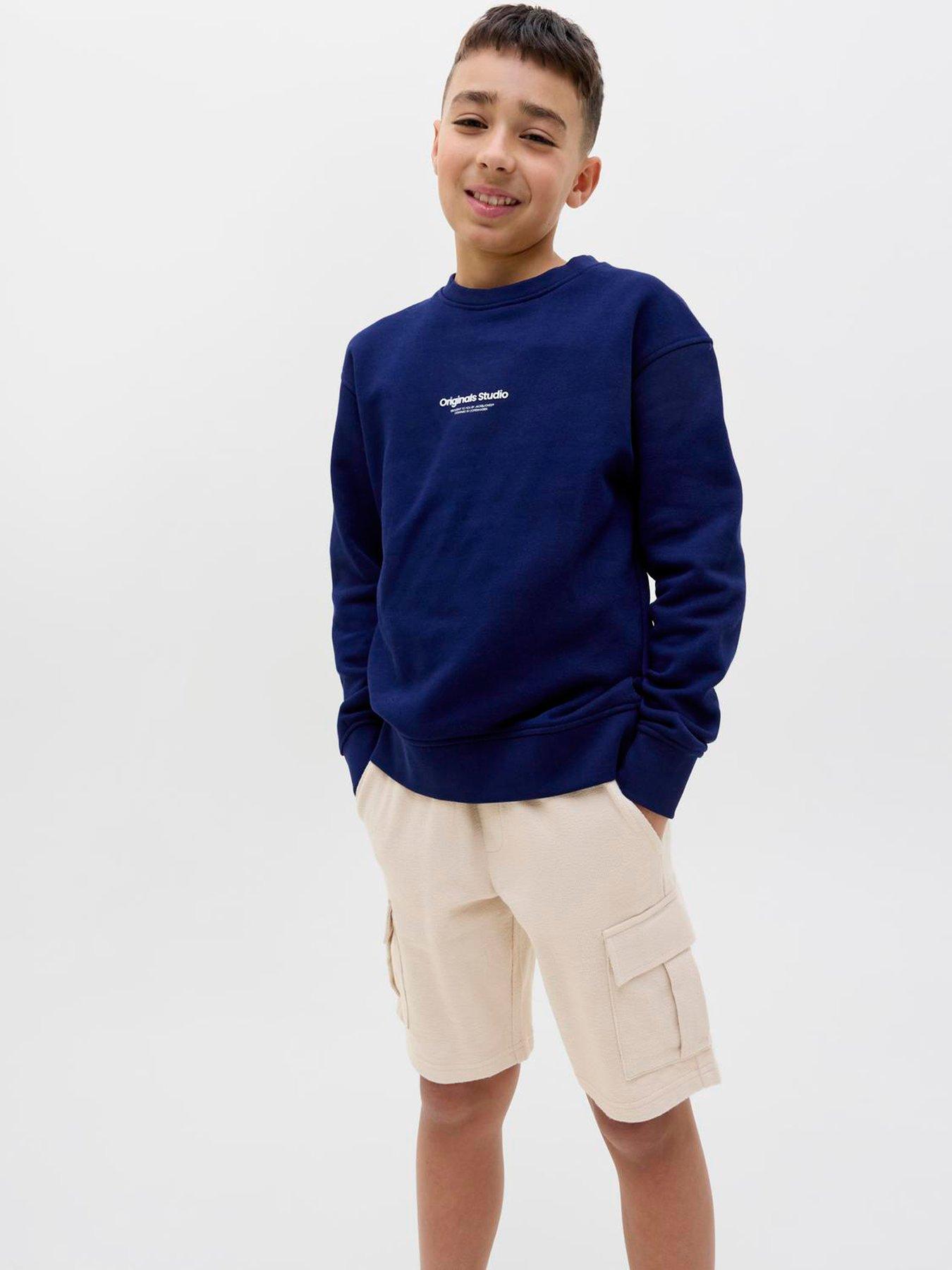Image 1 of 4 of Jack & Jones Junior Boys Gordon Loui Sweat Shorts - Beige
