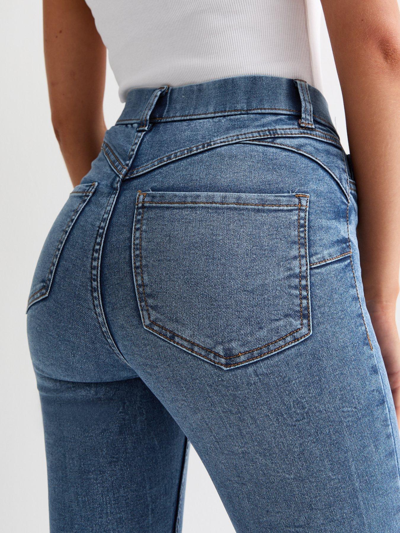Image 6 of 6 of New Look Blue Lift &amp; Shape Emilee Jeggings