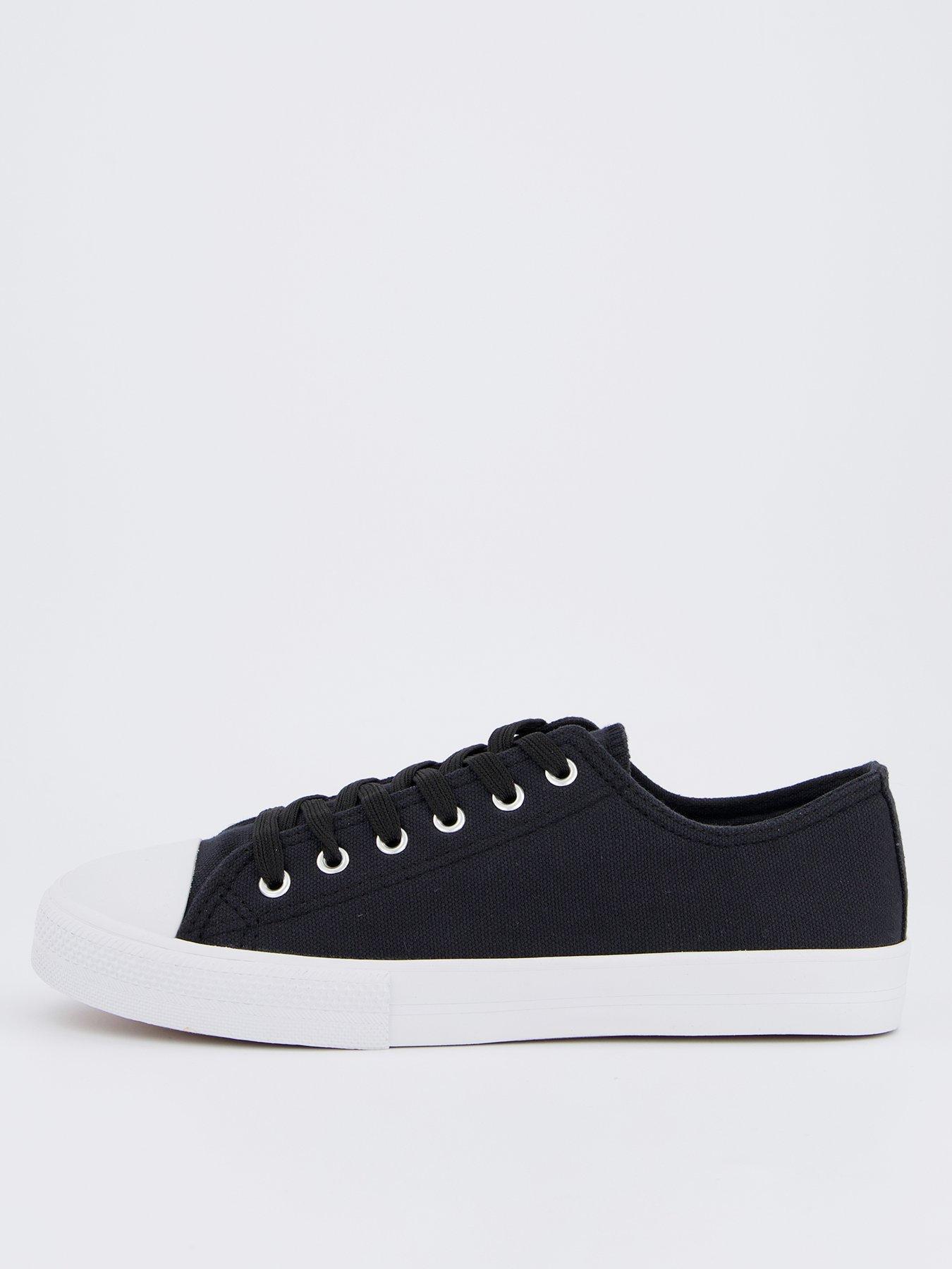 everyday-wide-fit-canvas-lace-up-trainer-blackwhite