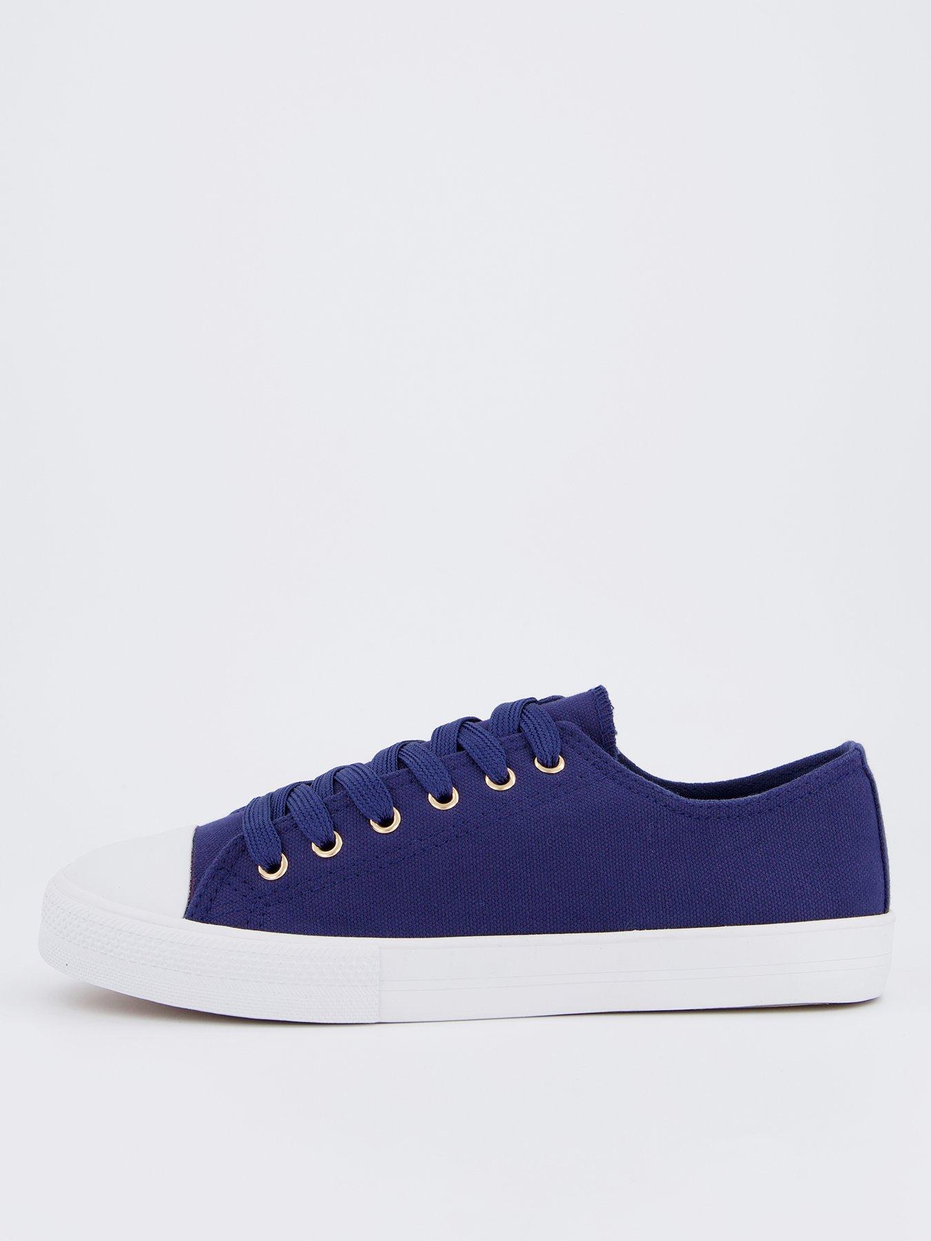 everyday-wide-fit-canvas-lace-up-trainer-navy