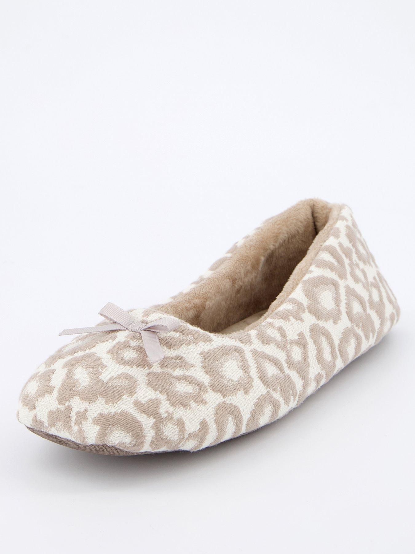 Image 1 of 6 of Everyday Ballerina Slipper with Bow Detail - Natural