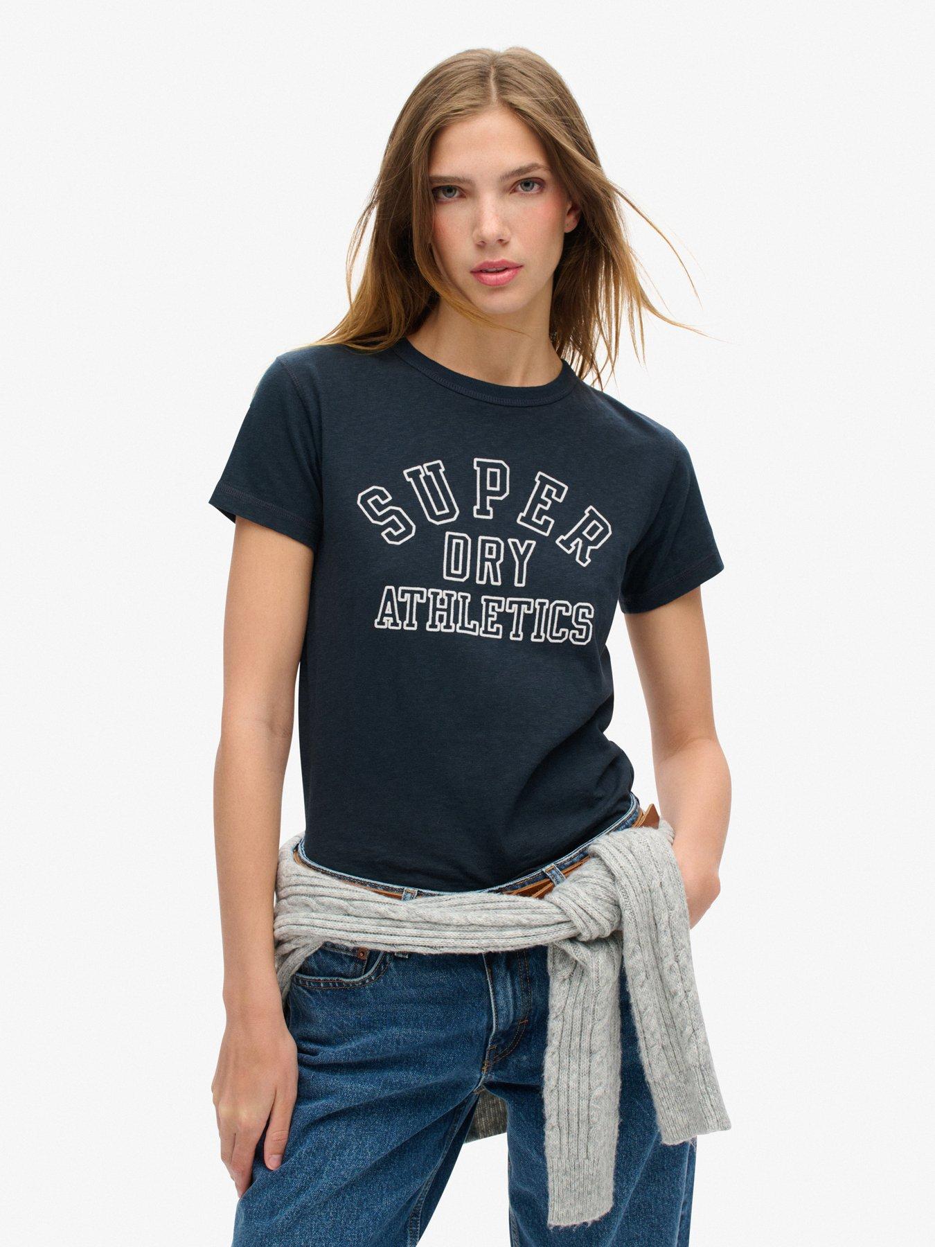 Image 1 of 5 of Superdry Graphic Print T-Shirt - Navy
