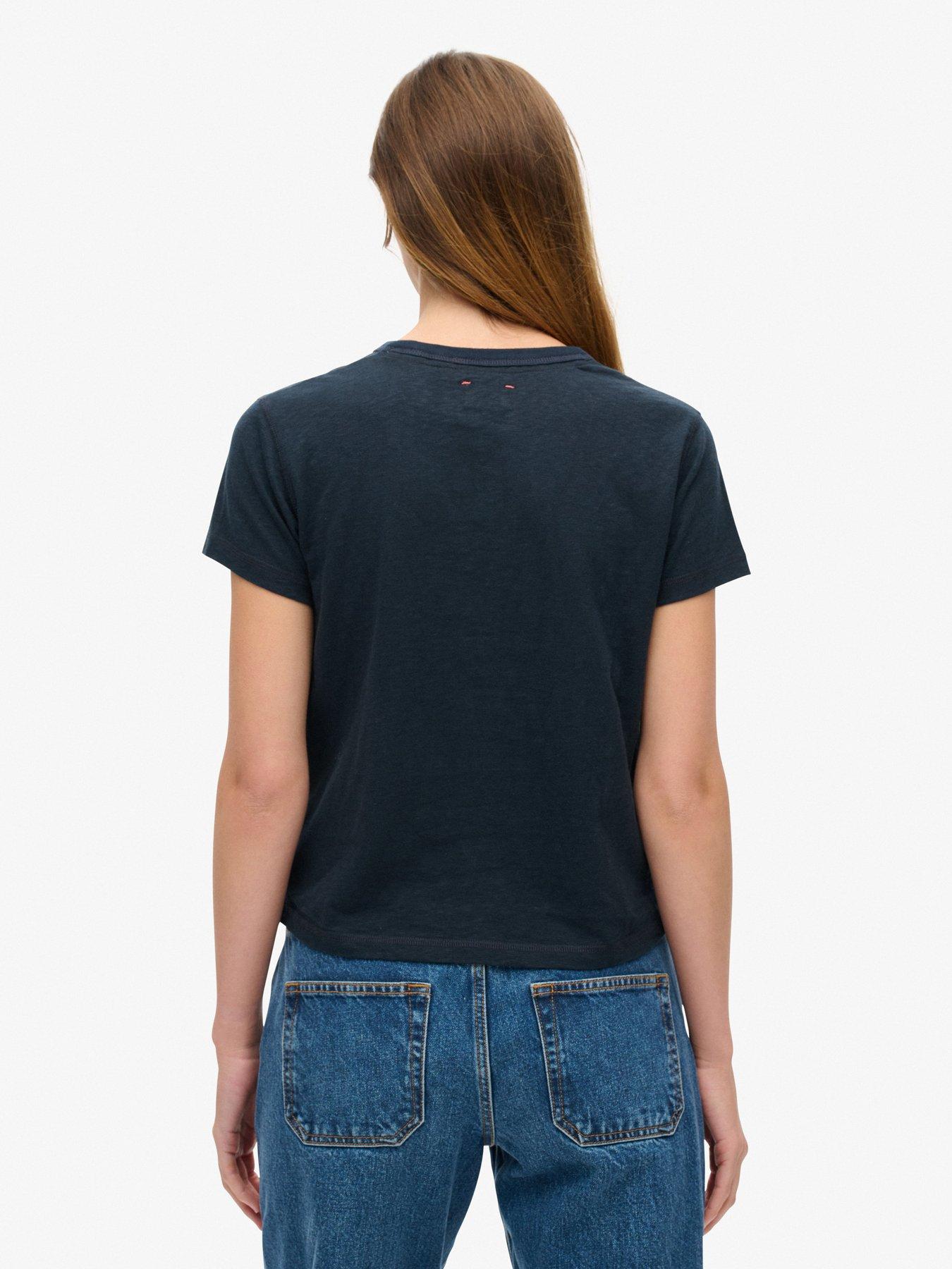 Image 2 of 5 of Superdry Graphic Print T-Shirt - Navy