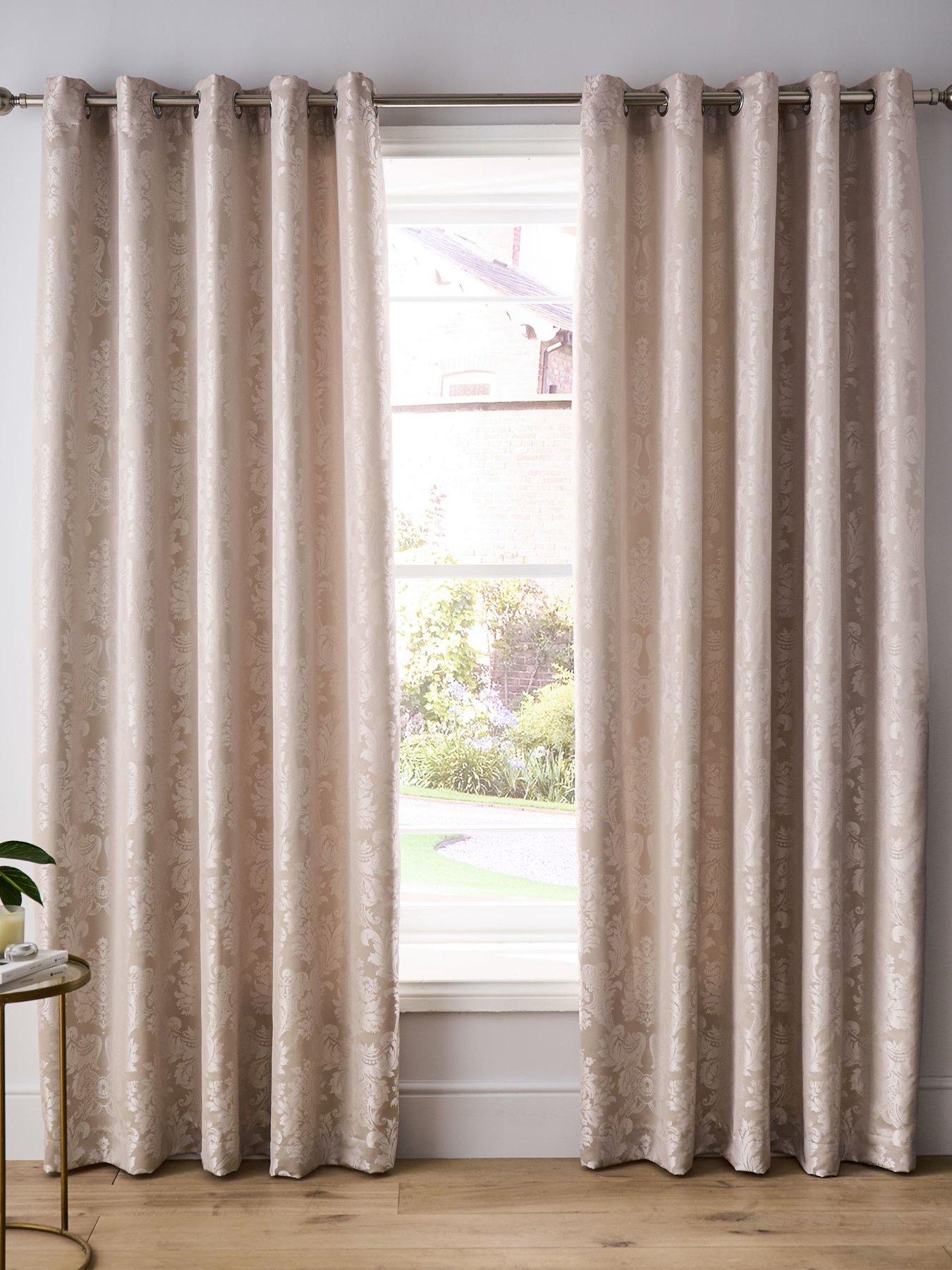 undefined Damask Jacquard Curtains 66X72 Inch