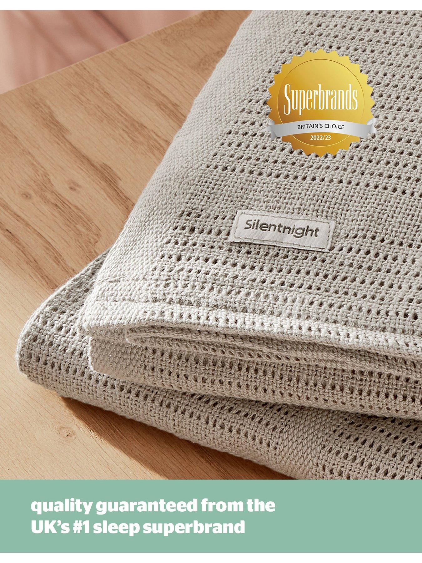 Image 6 of 7 of Silentnight Safe Nights 2 x Pack 100% Cotton Cellular Blanket 75cm x 95cm - Natural