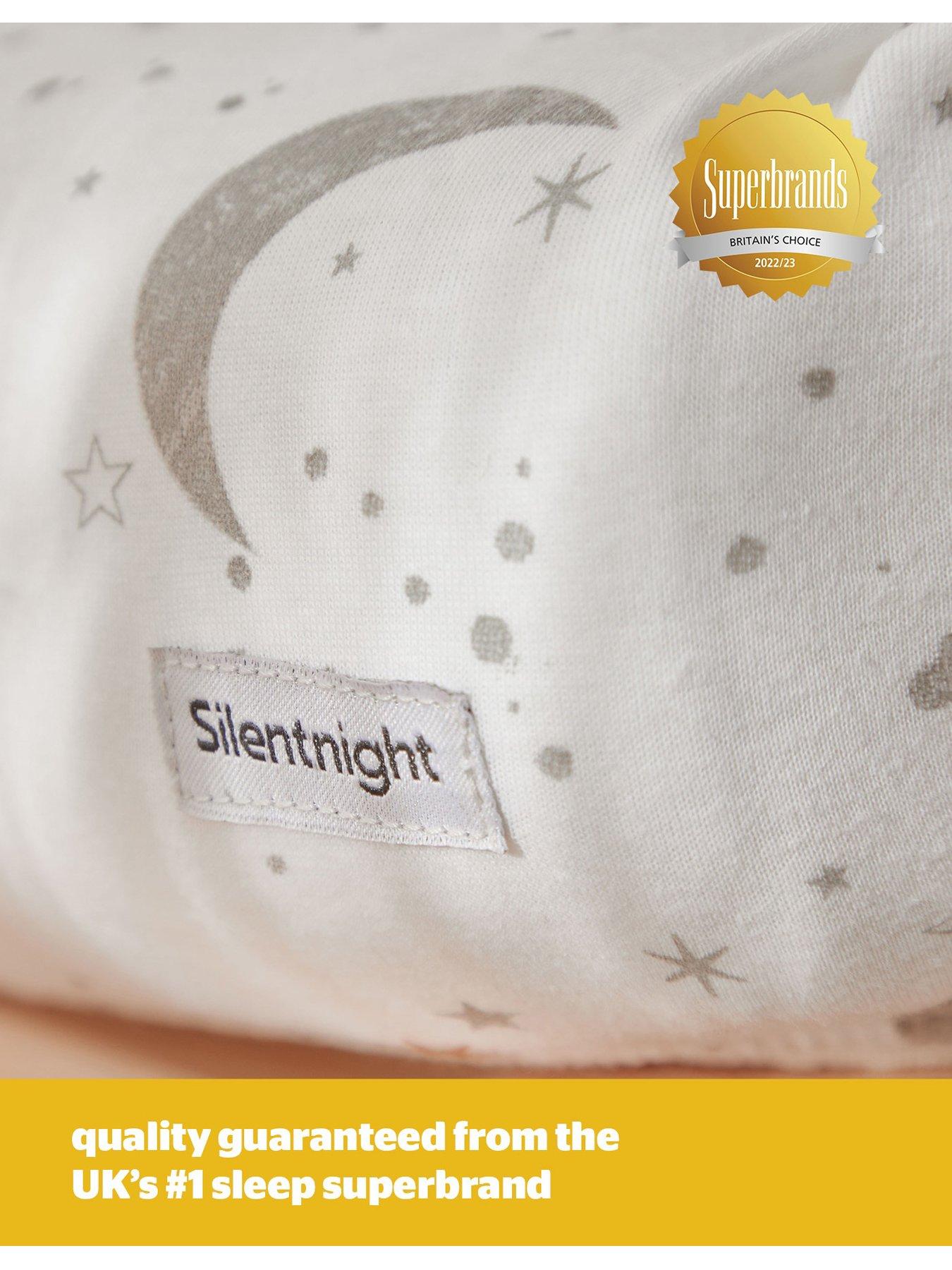 Image 6 of 7 of Silentnight Safe Nights 2 x Pack 100% Cotton Cot Bed Fitted Sheets - 140cm x 70cm - Celestial Moon &amp; Stars Print