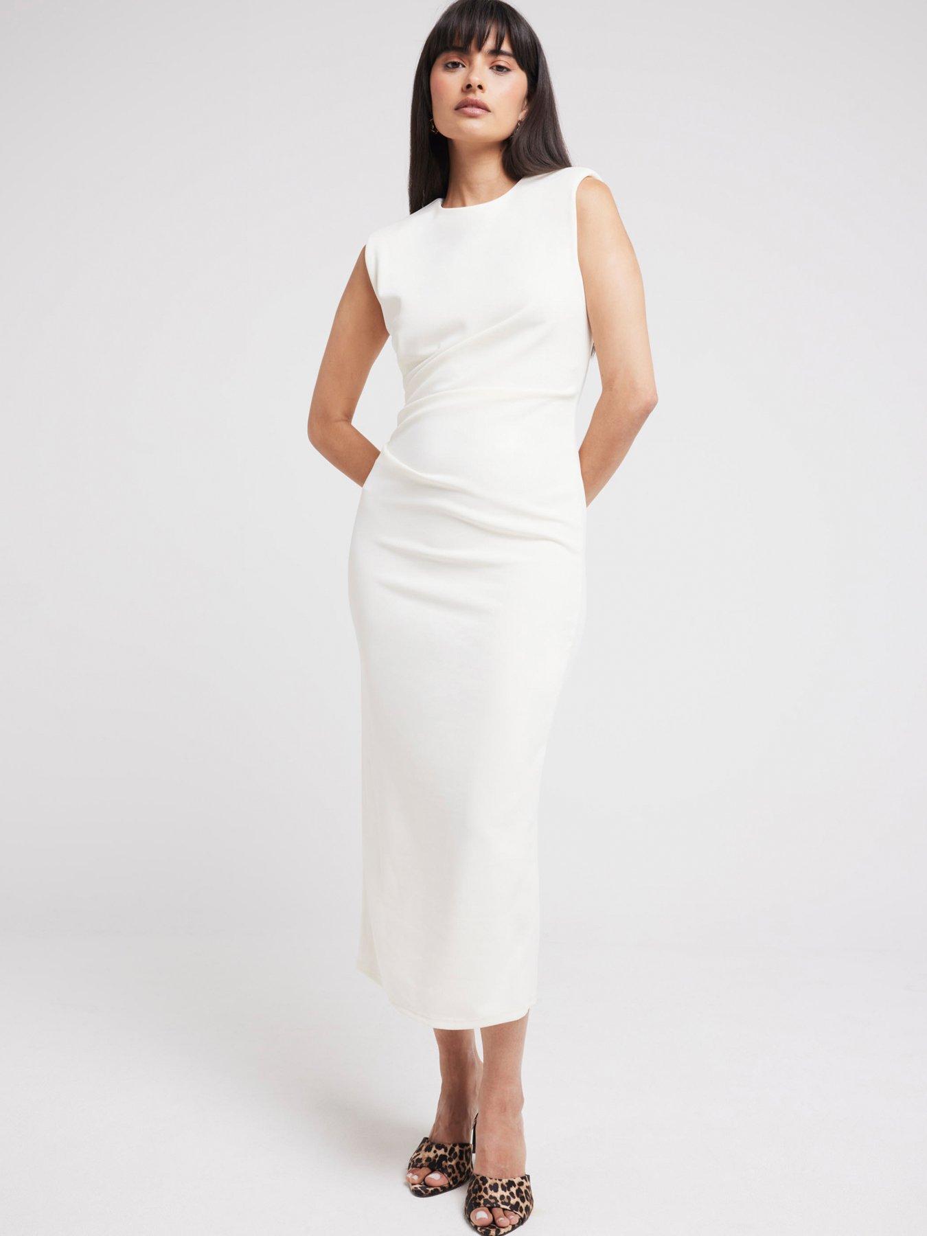 river-island-drape-shift-midi-dress-cream