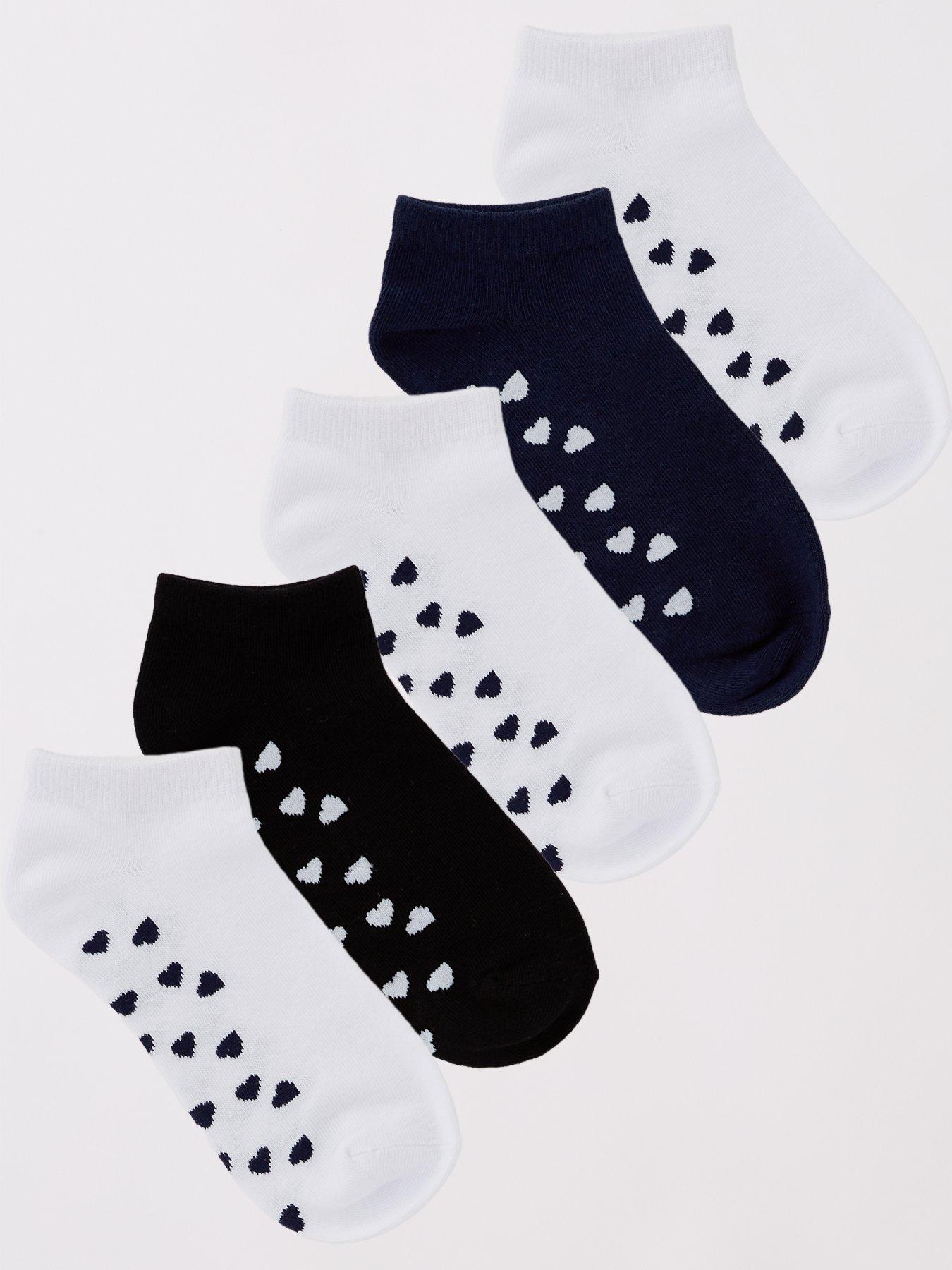 everyday-5pk-mono-heart-trainer-liner-socks-multi