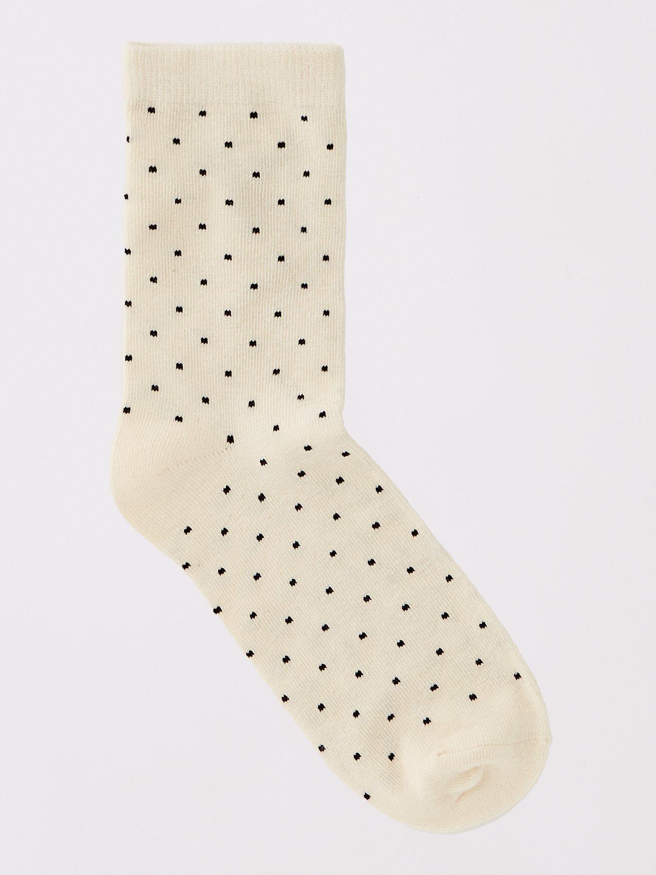 everyday-5pk-printed-mono-polka-dot-ankle-socks-multistillFront