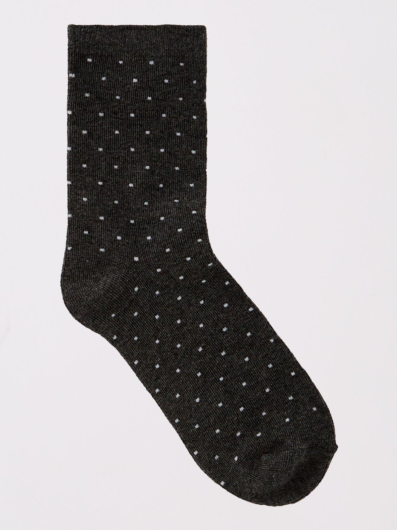 everyday-5pk-printed-mono-polka-dot-ankle-socks-multiback