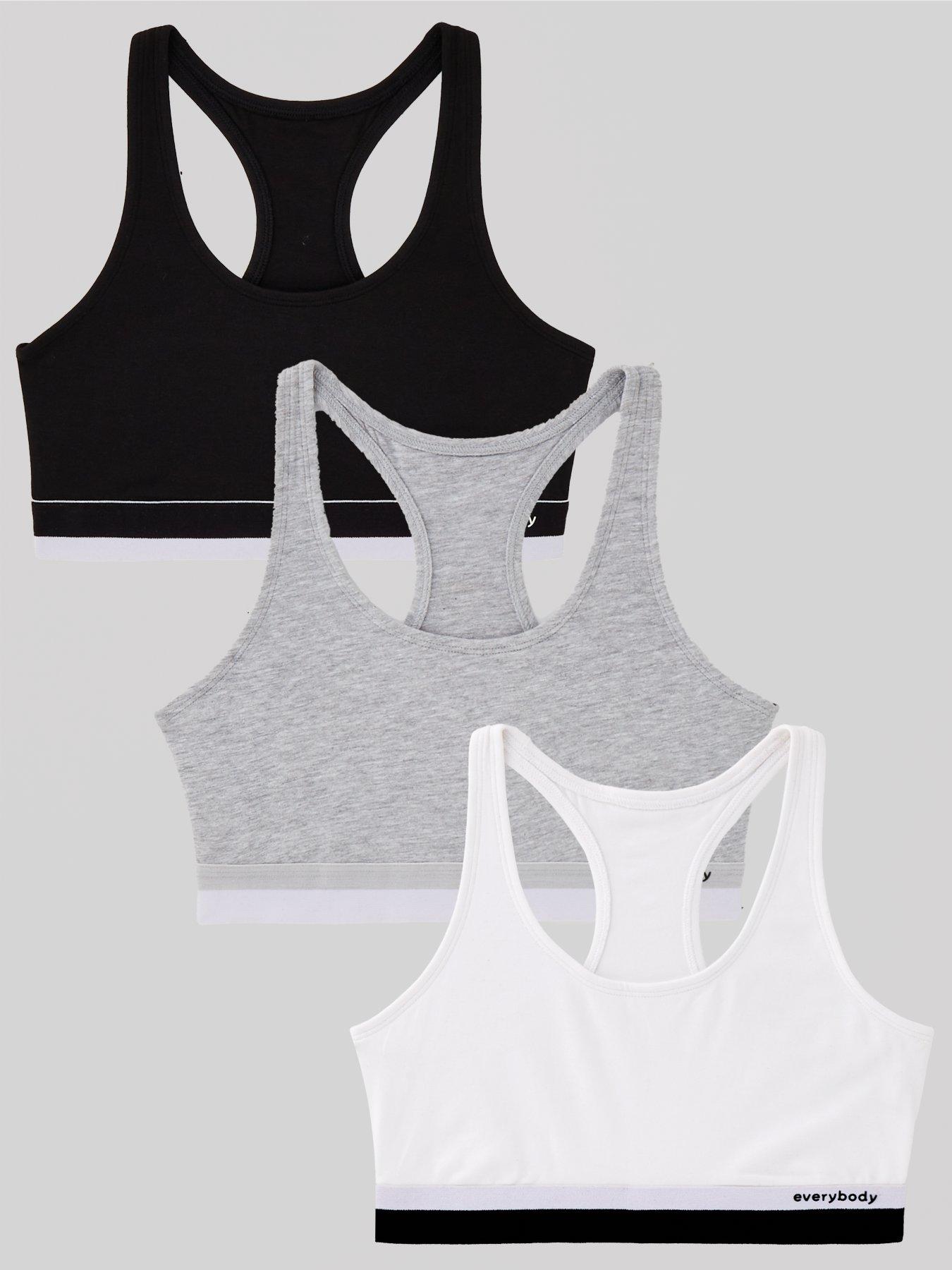 Image of Everybody 3pk Racer Back Cotton Bralet
