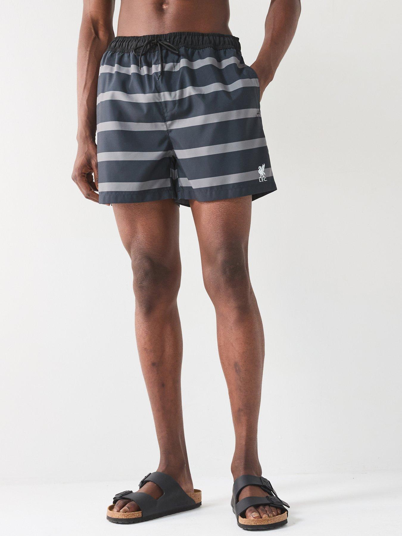 undefined Football Club Stripe Swim Short - Charcoal