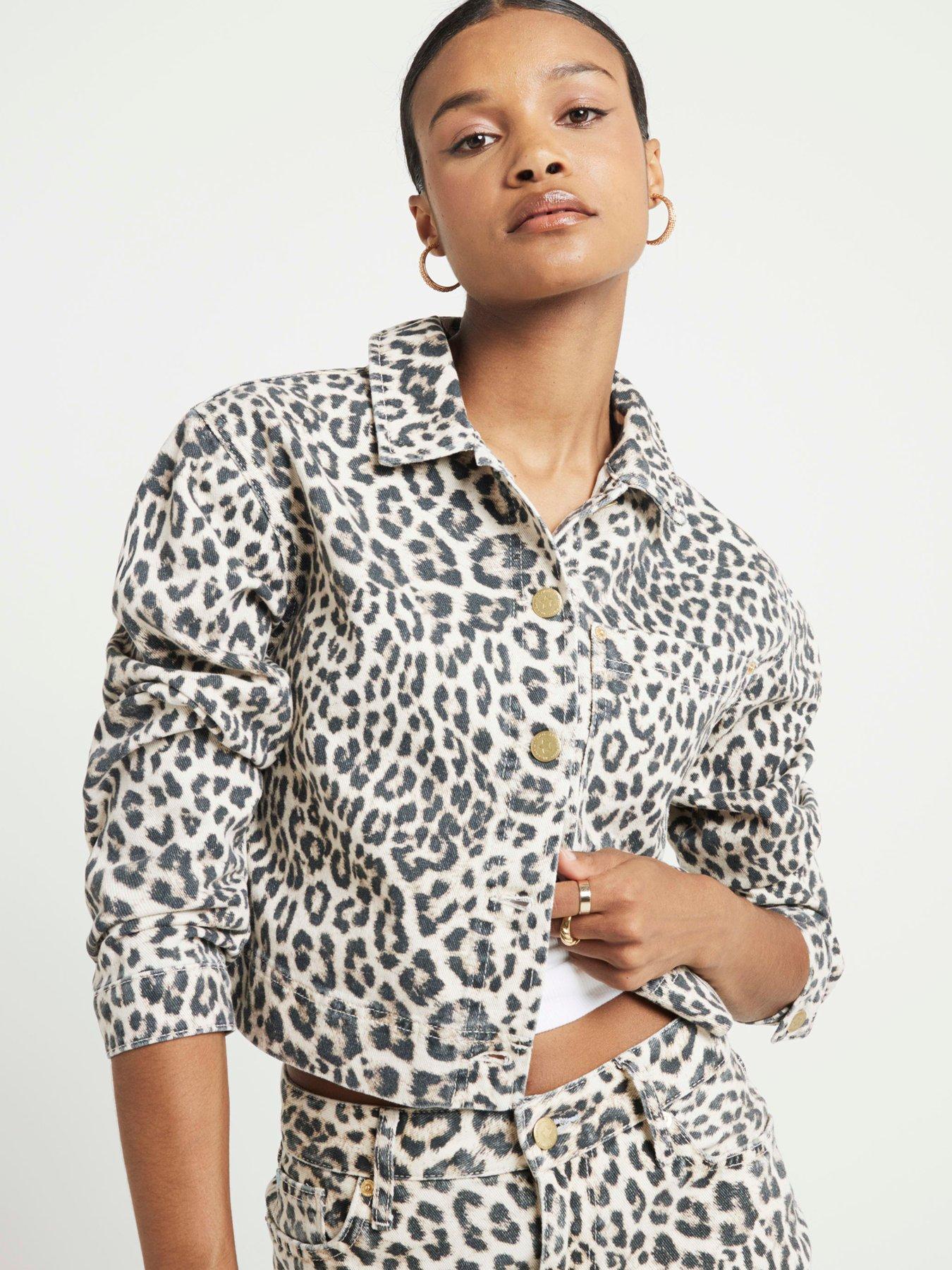 river-island-animal-print-cropped-denim-shirt-brownoutfit