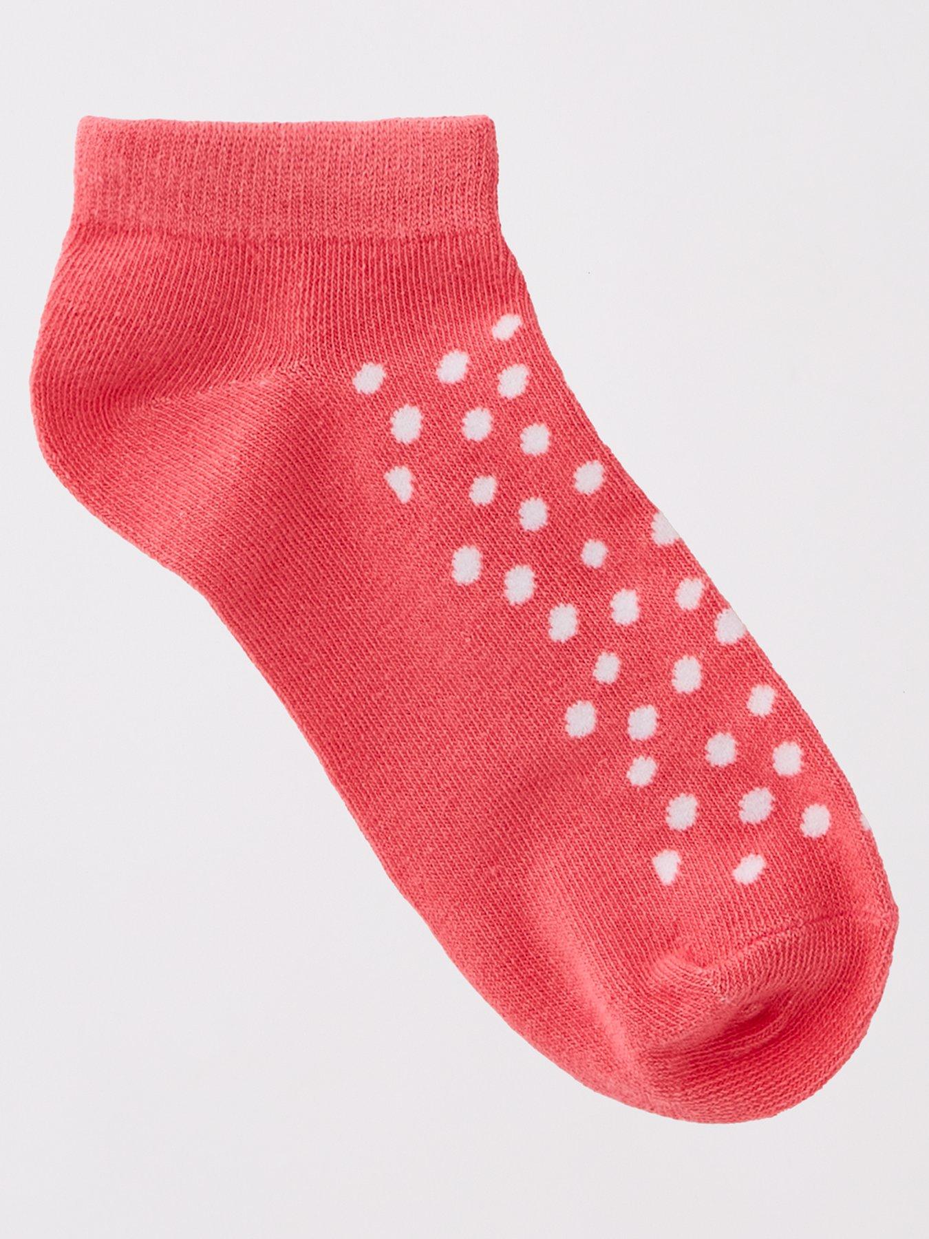 everyday-5pk-print-hearts-and-polka-dot-trainer-liner-socksstillFront