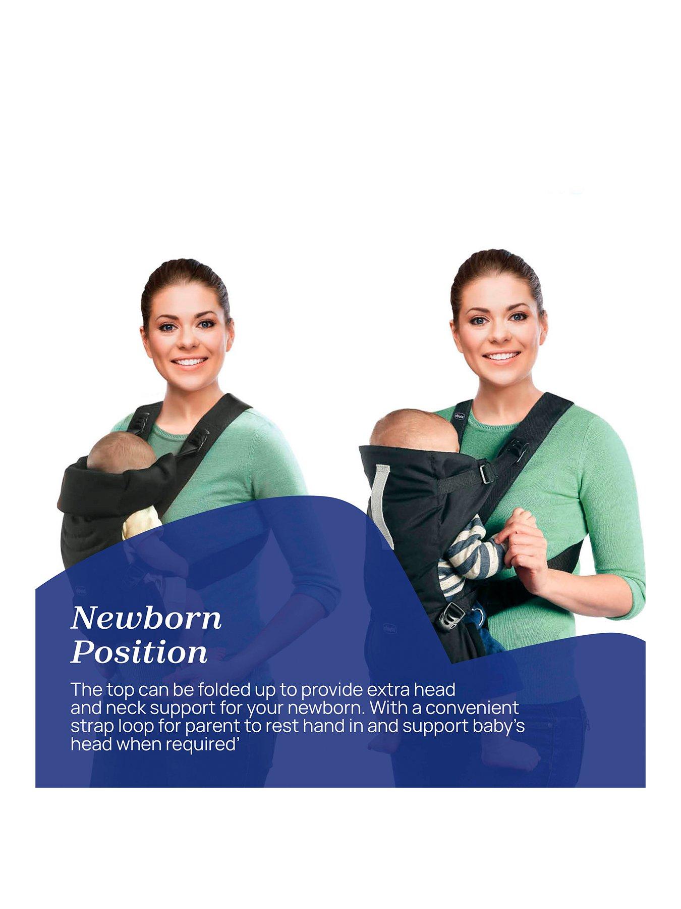 Image 2 of 6 of Chicco Easy Fit Baby Carrier -&nbsp;Black&nbsp;- 4 Positions&nbsp;- Extra Head and Neck support for Newborn &nbsp;