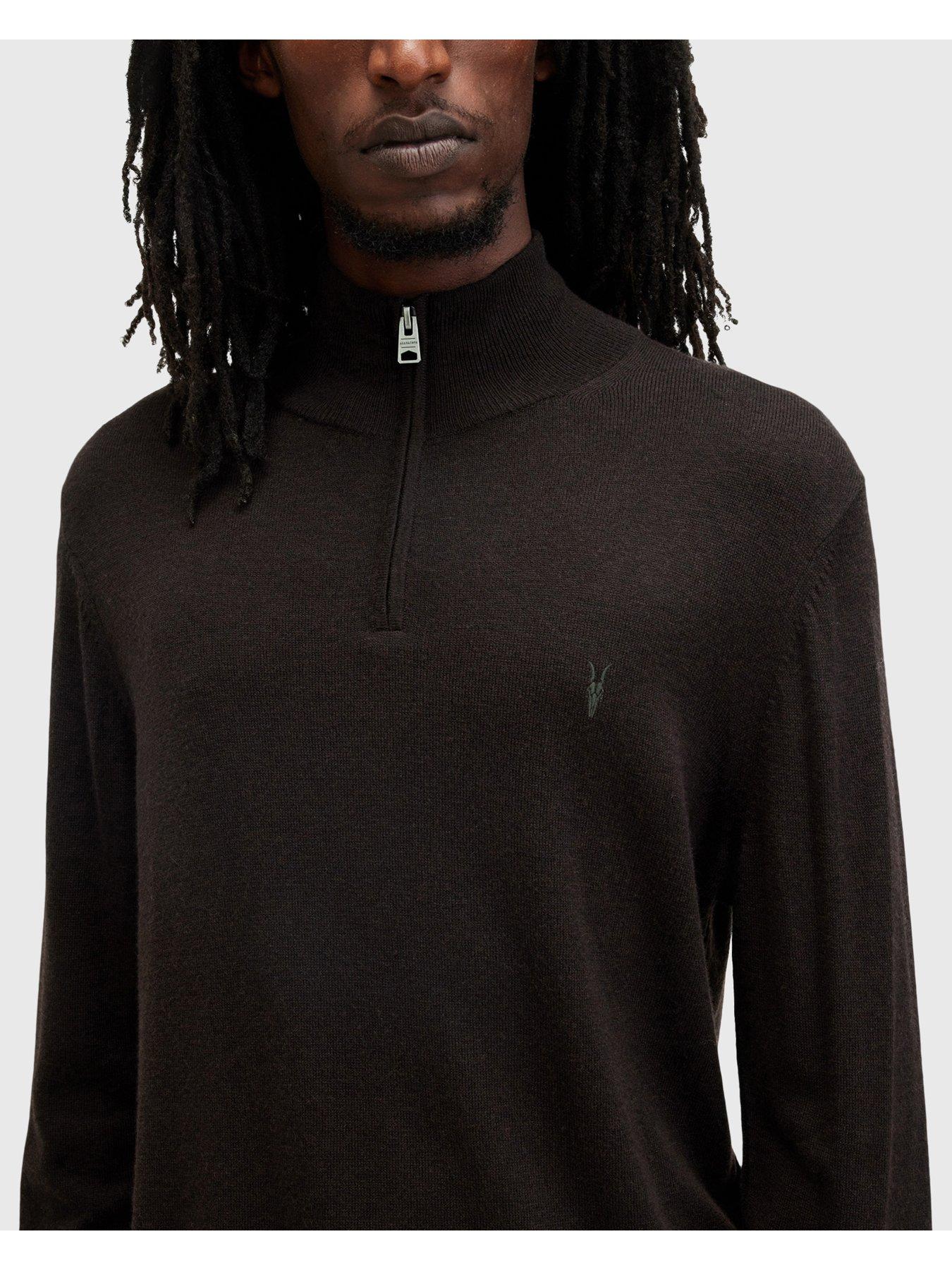 allsaints-allsaints-kilburn-quarter-zip-knitted-jumper-brownoutfit