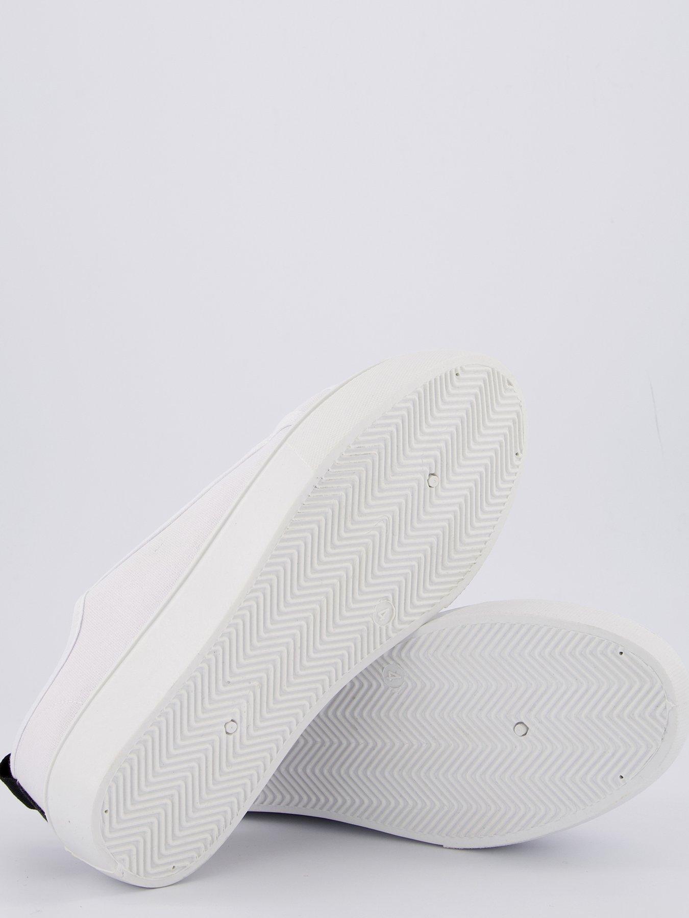 Image 4 of 7 of Everyday Standard Canvas Lace Up Platform Trainer - White