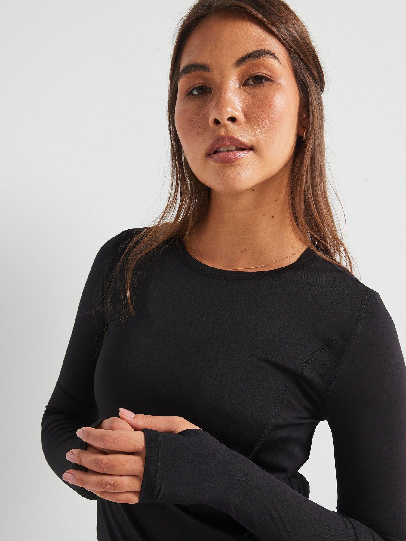 v-by-very-long-sleeve-crew-neck-sports-top-blackdetail