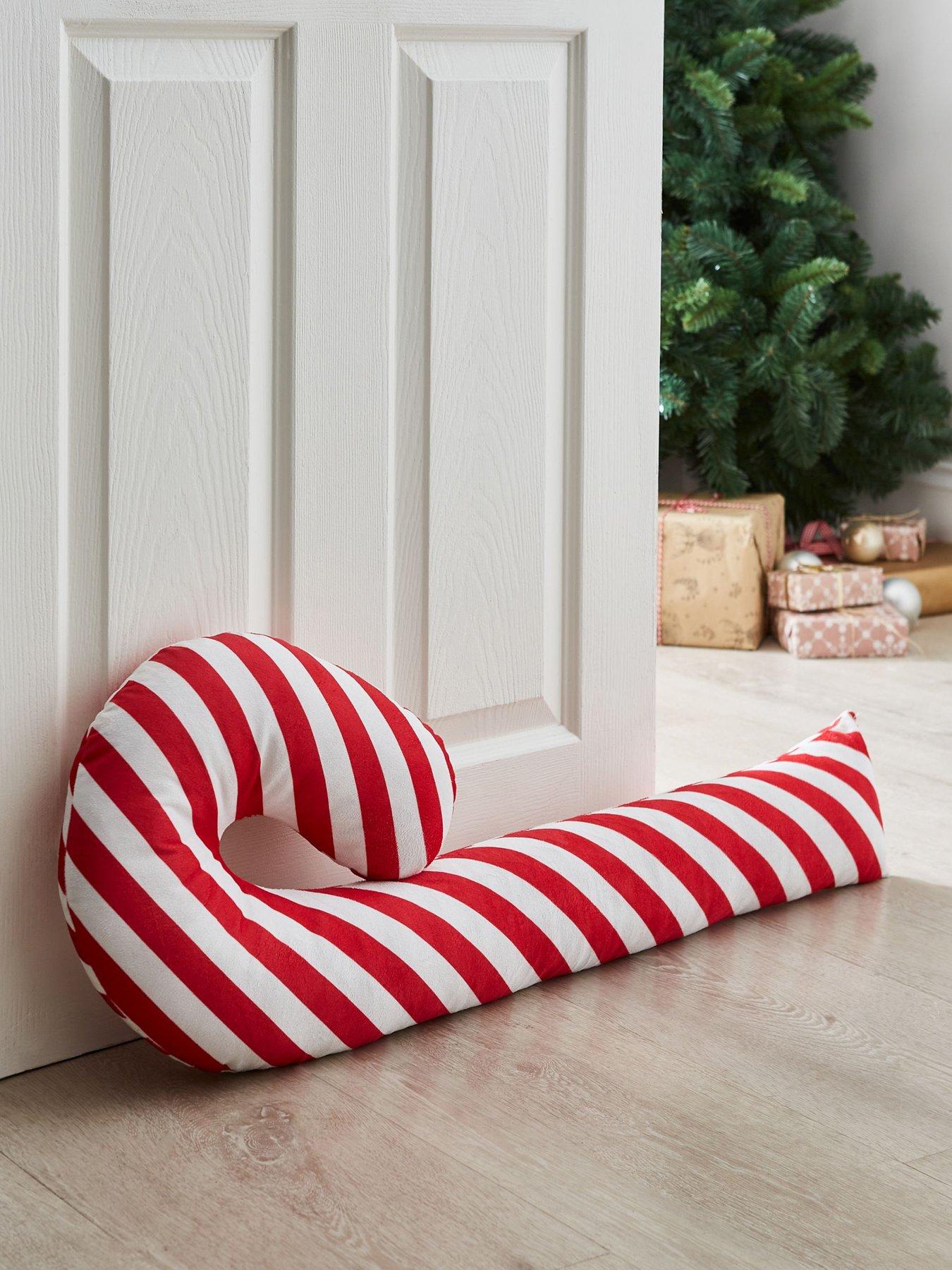Catherine Lansfield Christmas Candy Cane Draught Excluder