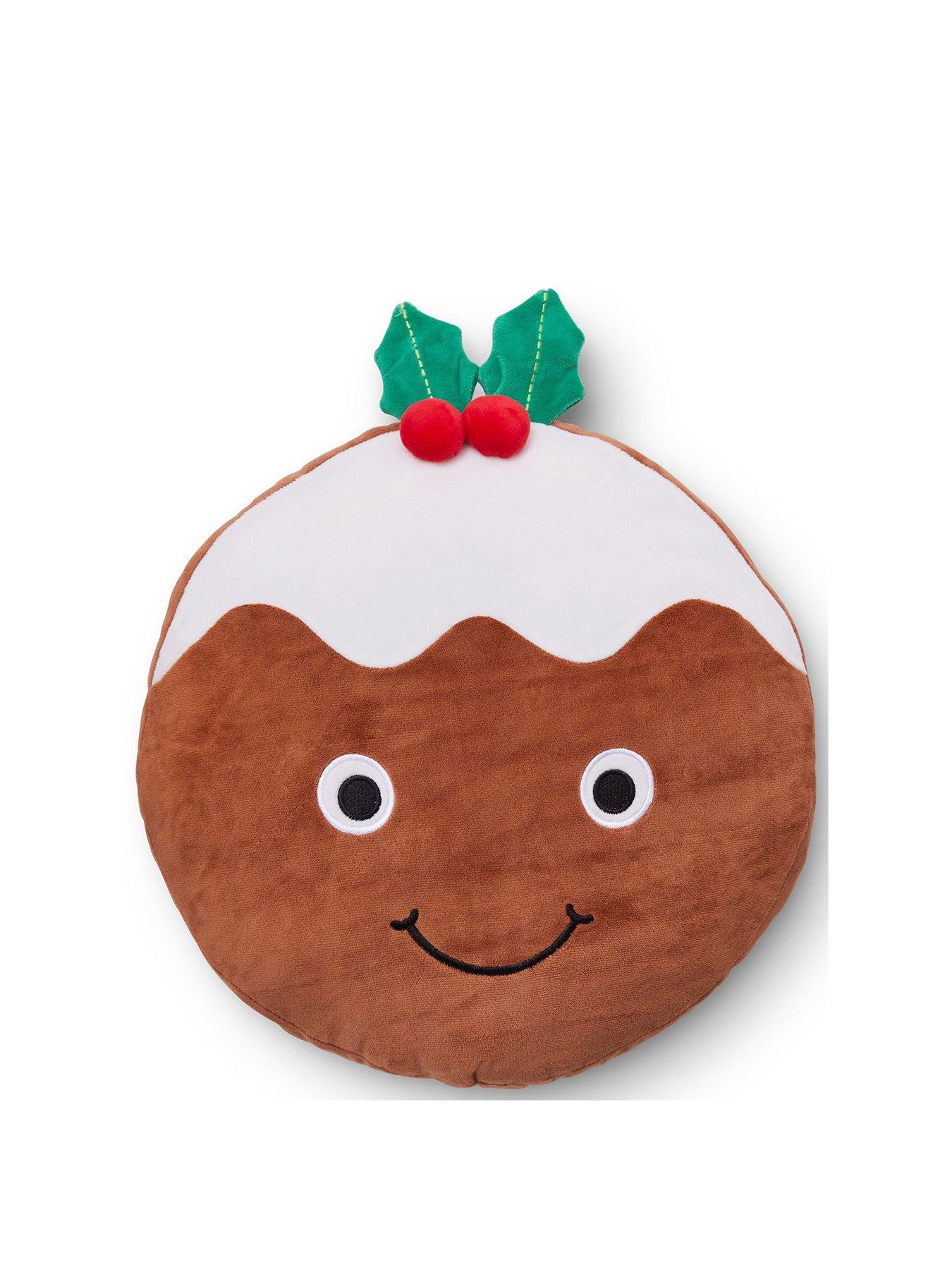 catherine-lansfield-christmas-pudding-3d-cushion-brownstillFront