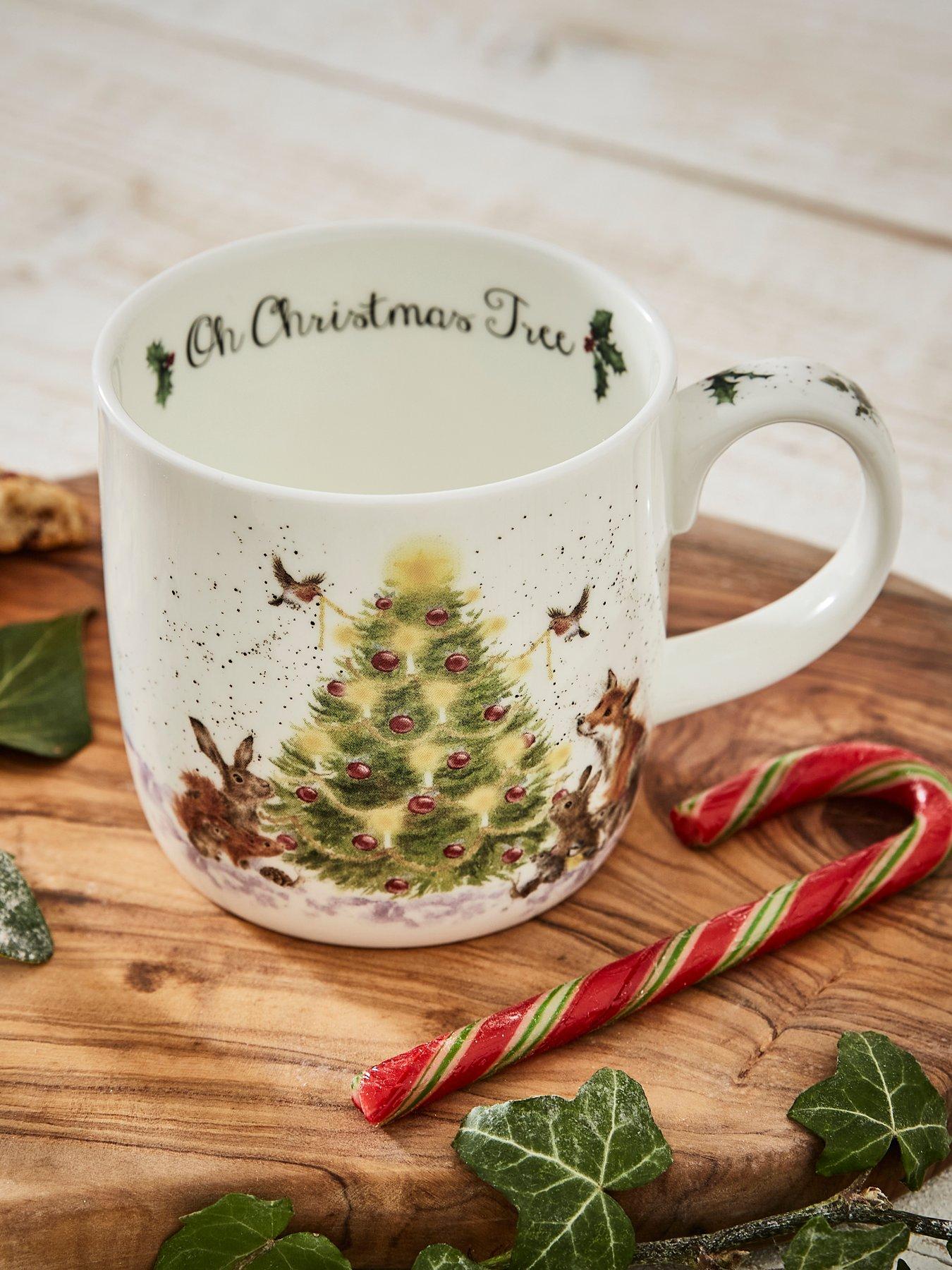 ROYAL WORCESTER Wrendale Oh Christmas Tree Mug