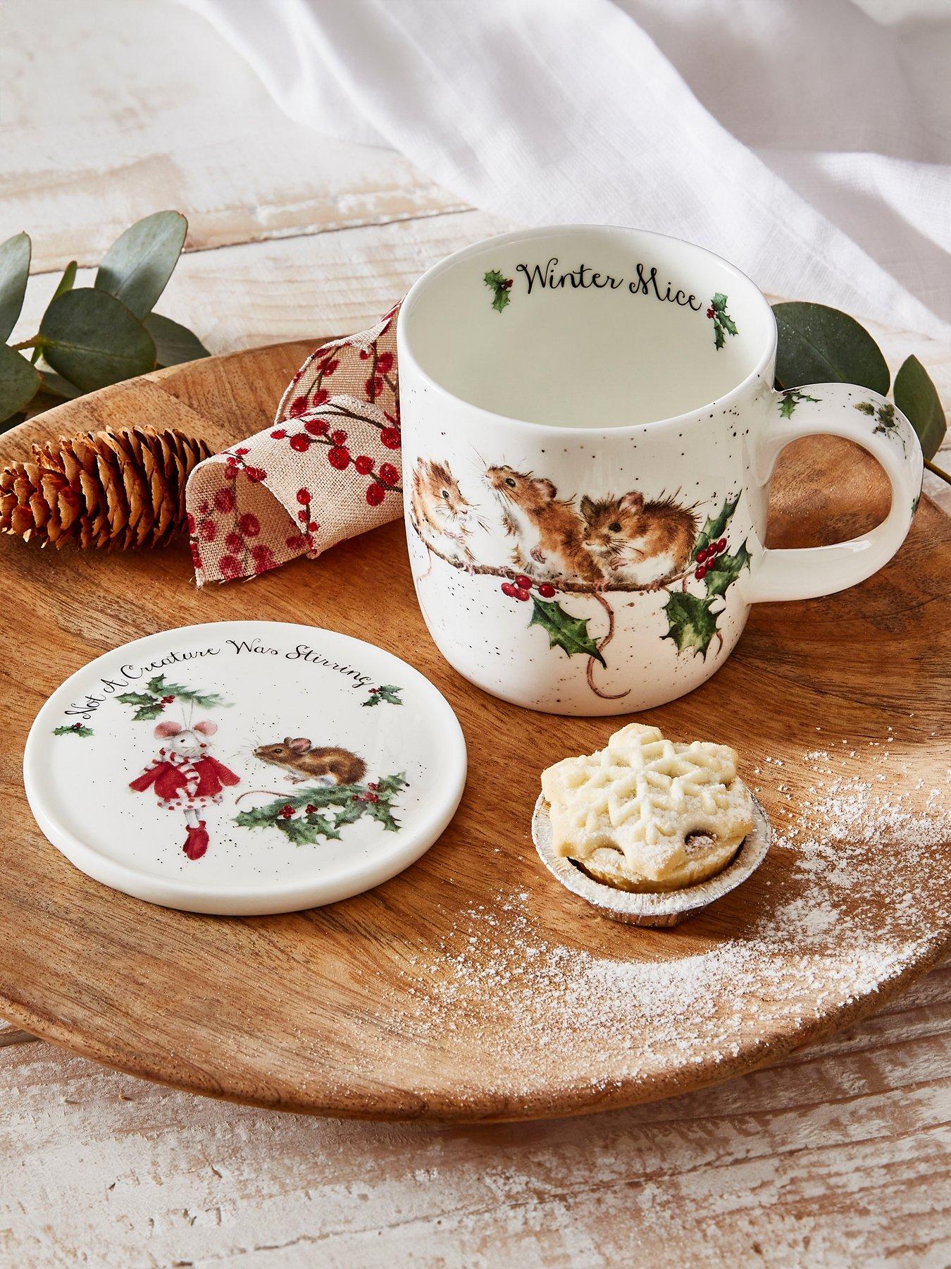 royal-worcester-wrendale-winter-mice-mug-and-coaster-set