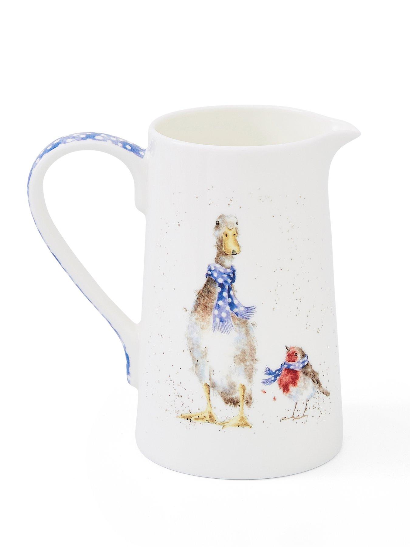 Image 3 of 5 of ROYAL WORCESTER Wrendale Duck and Robin Jug